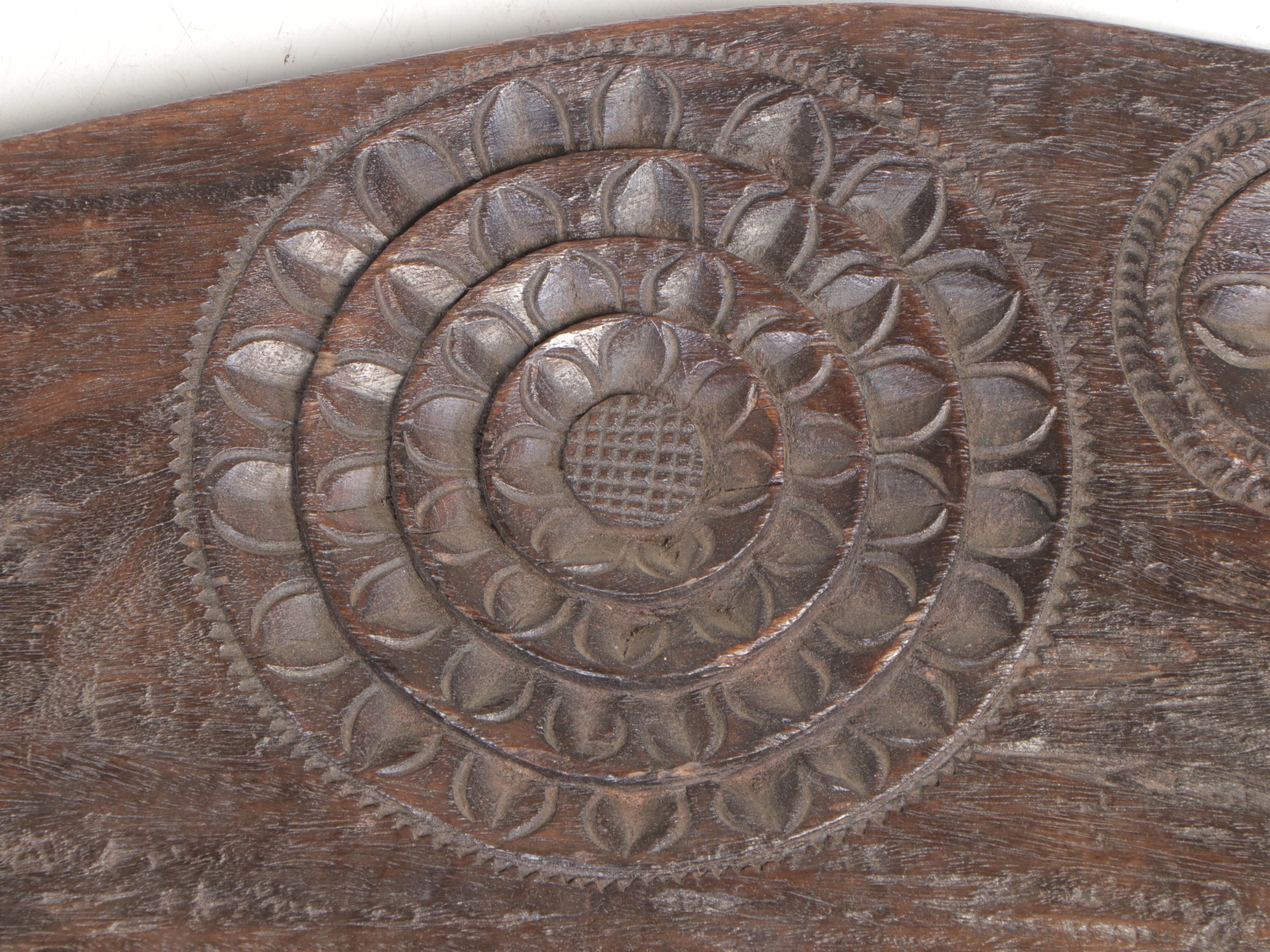 Indian Carved Teak Architectural Lintel