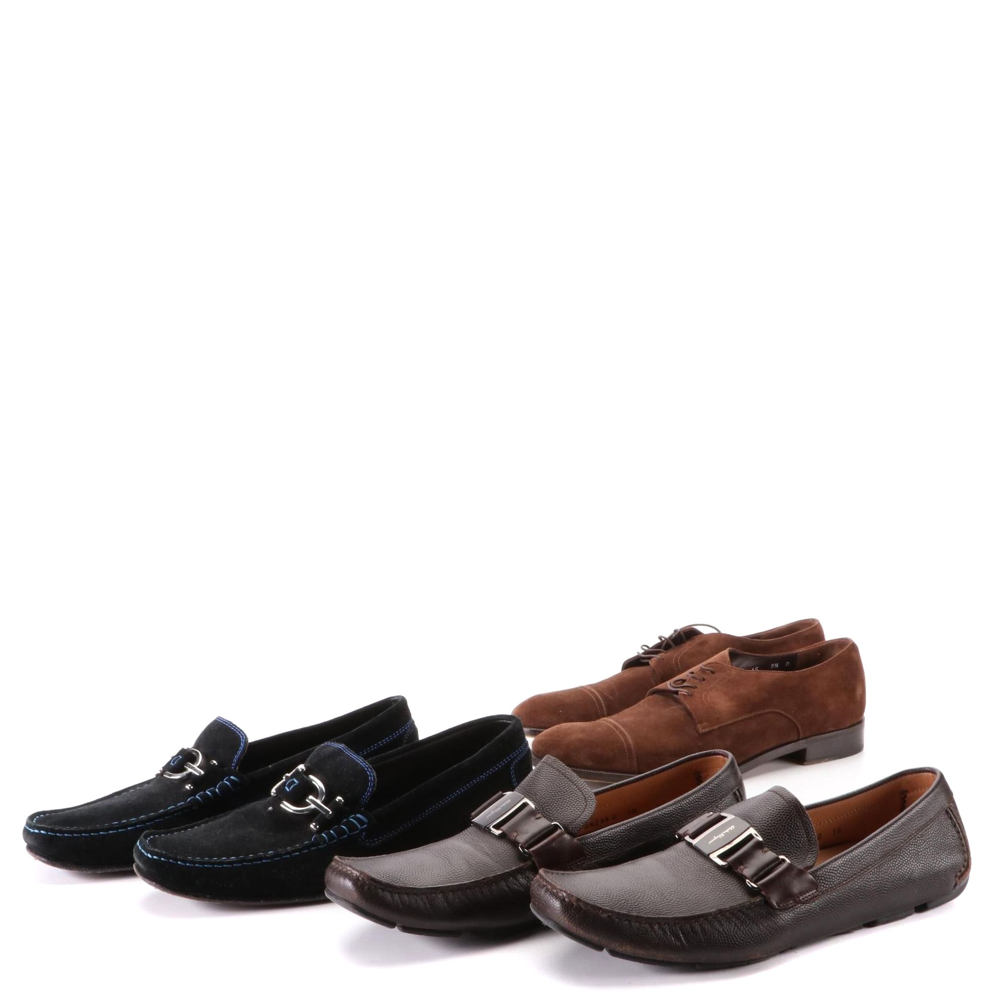 Salvatore Ferragamo Vara Driver and Derby Shoes with Donald J Pliner Loafers