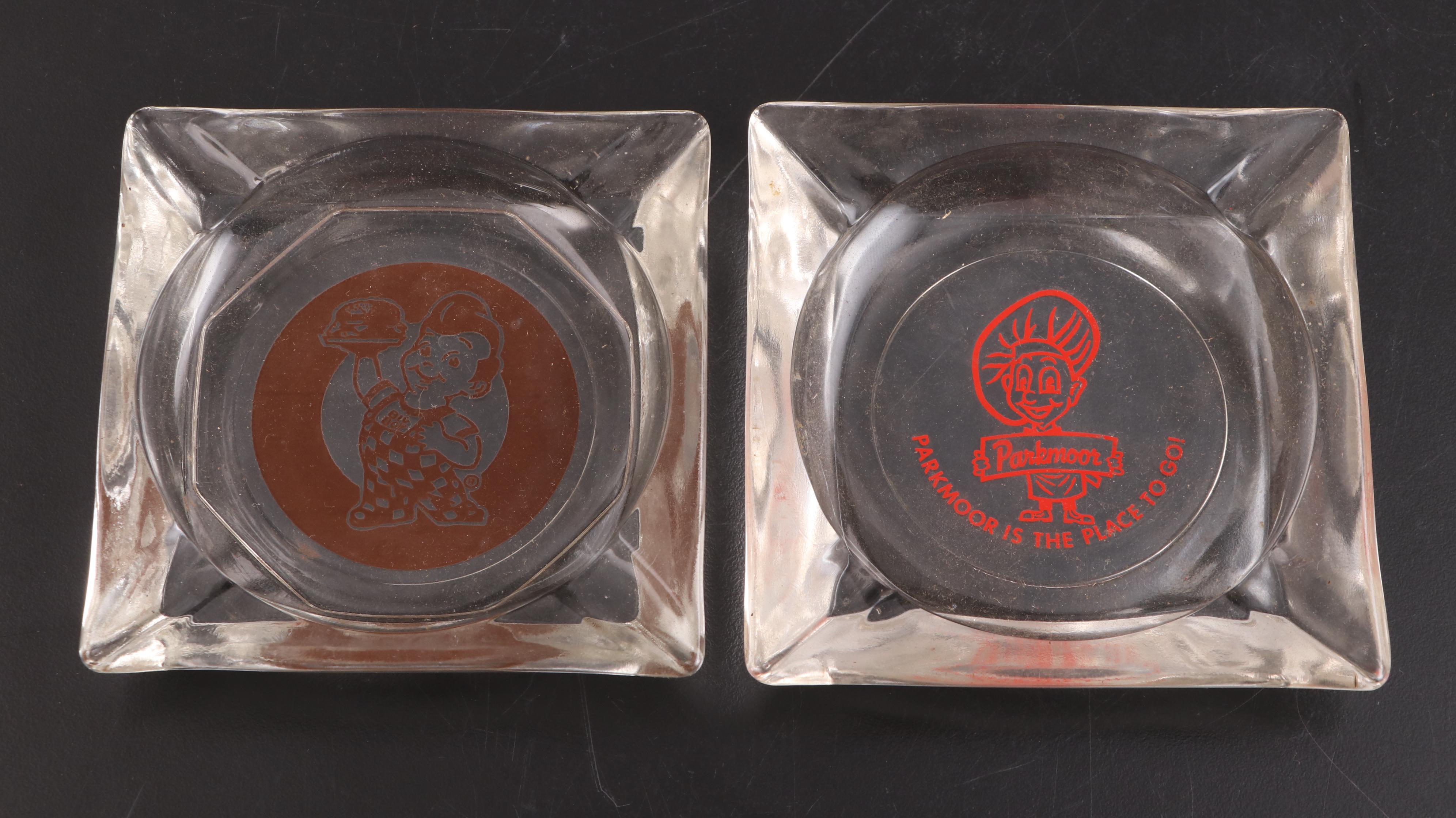 Frisch's Big Boy, Indiana Dunes State Park and Other Glass Advertising Ashtrays