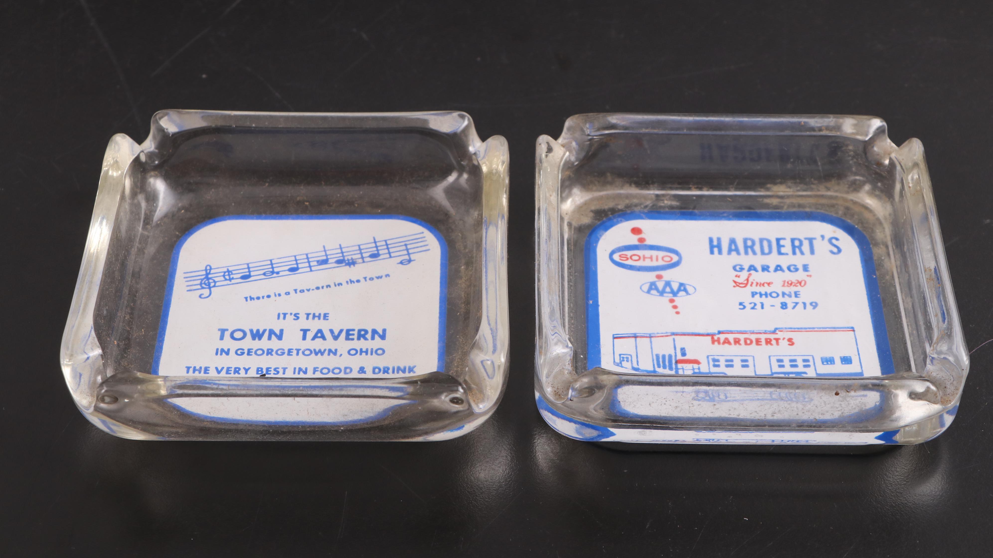 Frisch's Big Boy, Indiana Dunes State Park and Other Glass Advertising Ashtrays