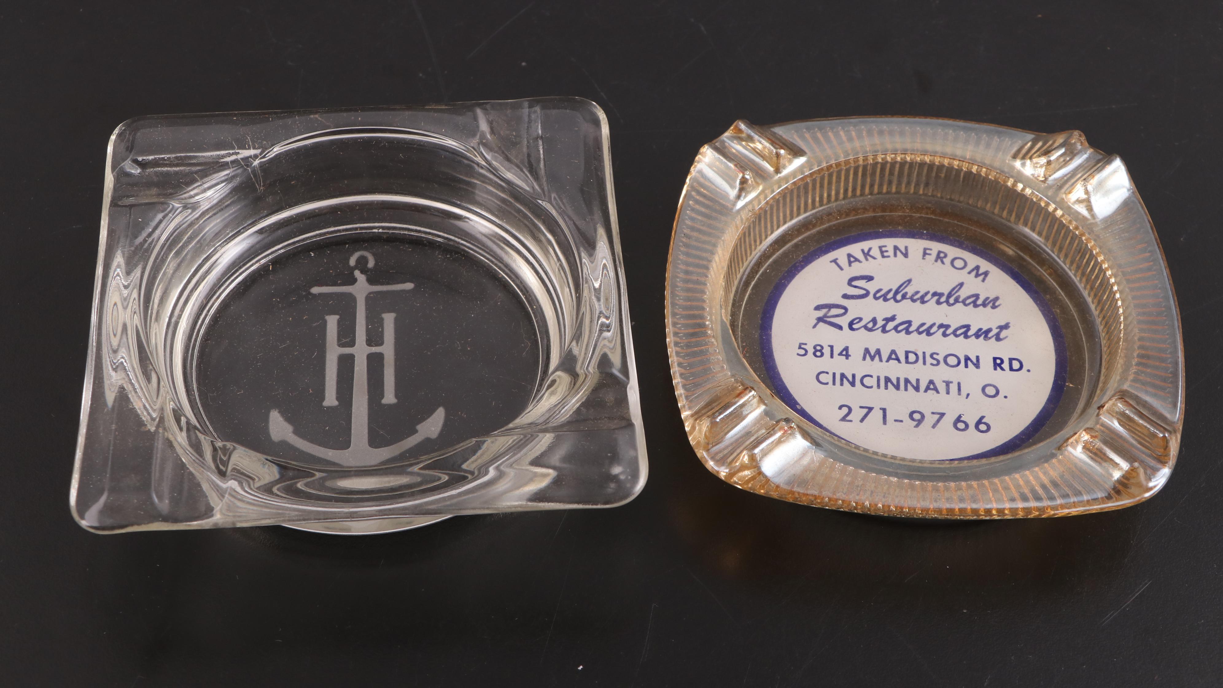 Frisch's Big Boy, Indiana Dunes State Park and Other Glass Advertising Ashtrays