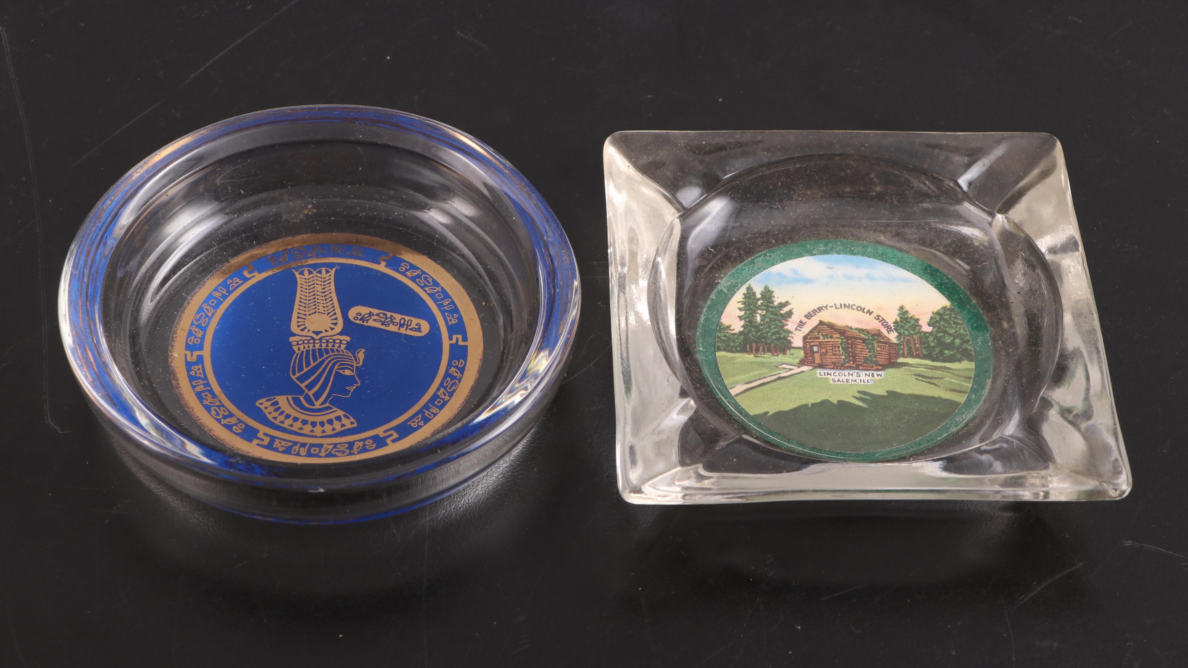 Frisch's Big Boy, Indiana Dunes State Park and Other Glass Advertising Ashtrays
