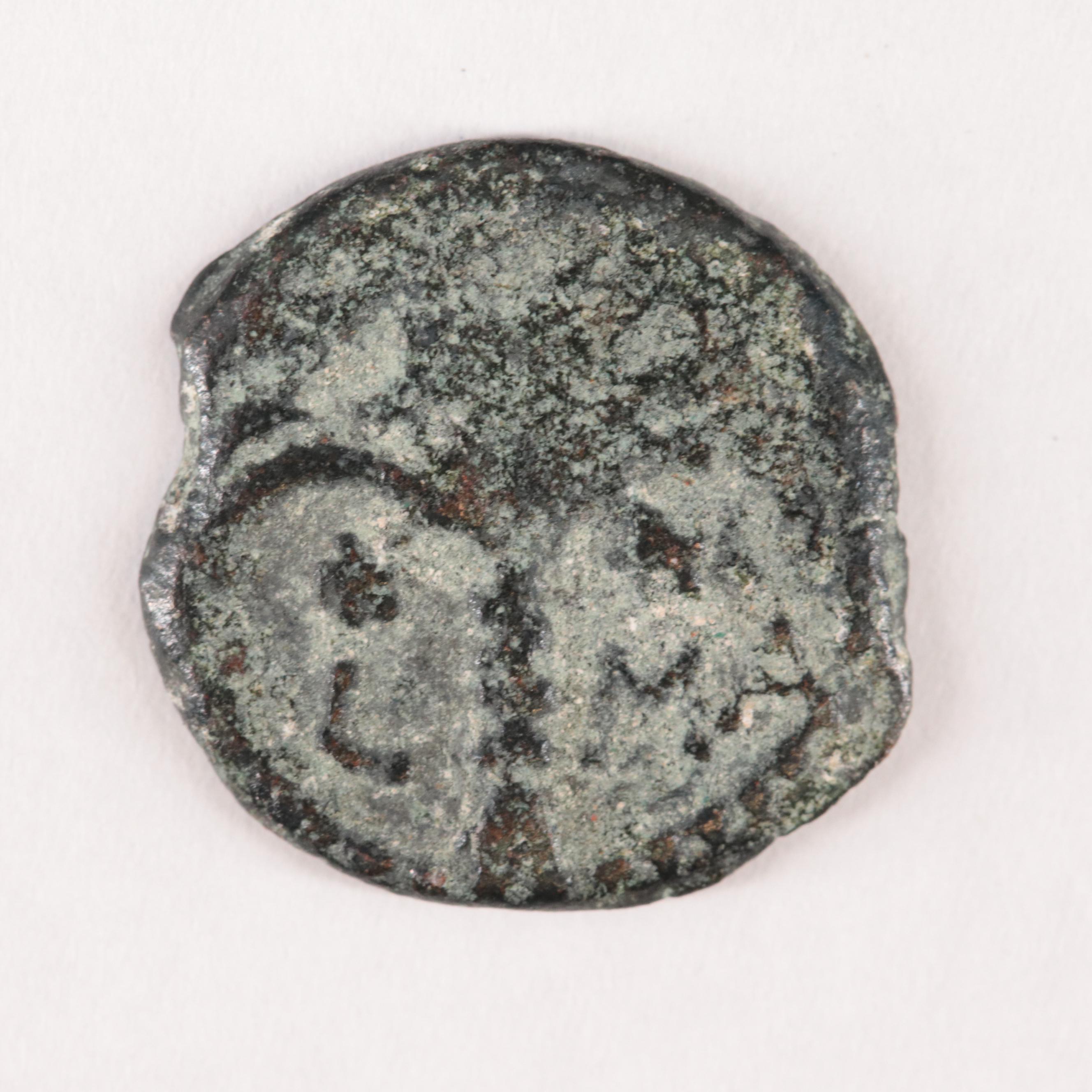 Ancient Judaea Roman Period Æ Prutah of Marcus Ambibulus, ca. 10 AD