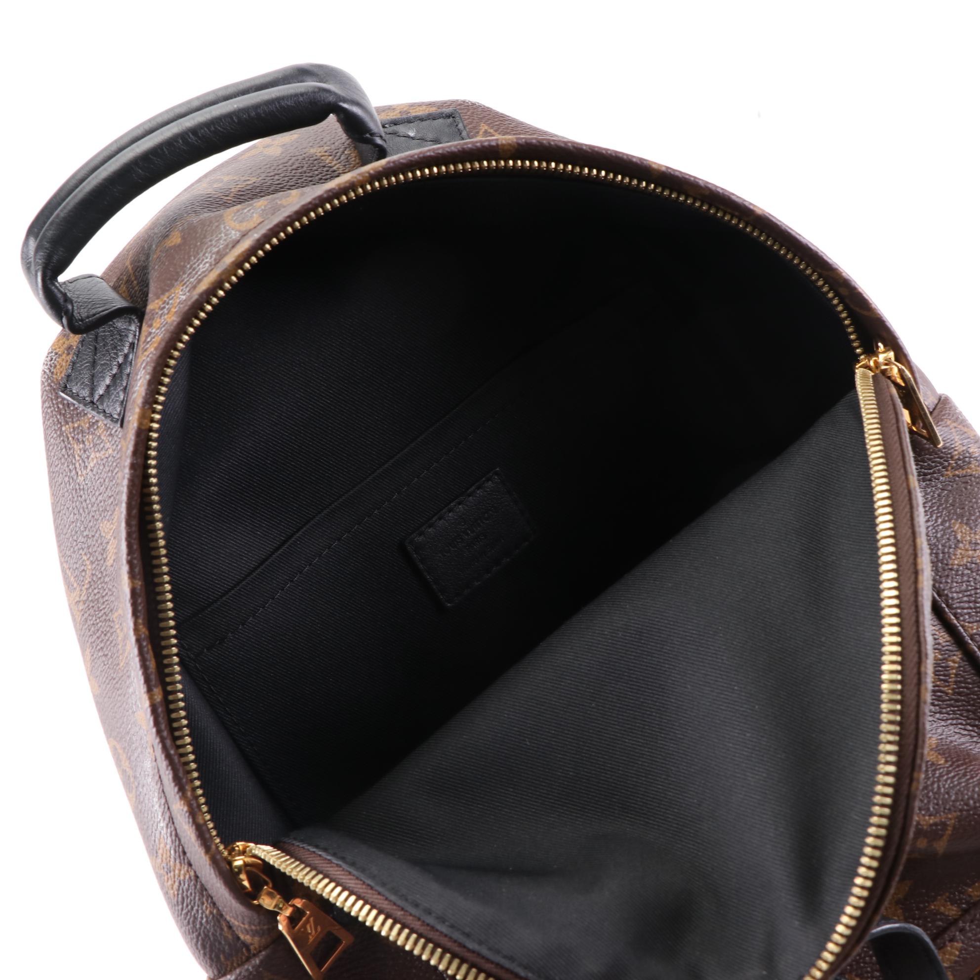 Louis Vuitton Palm Springs PM Backpack in Monogram Canvas and Black Leather Trim