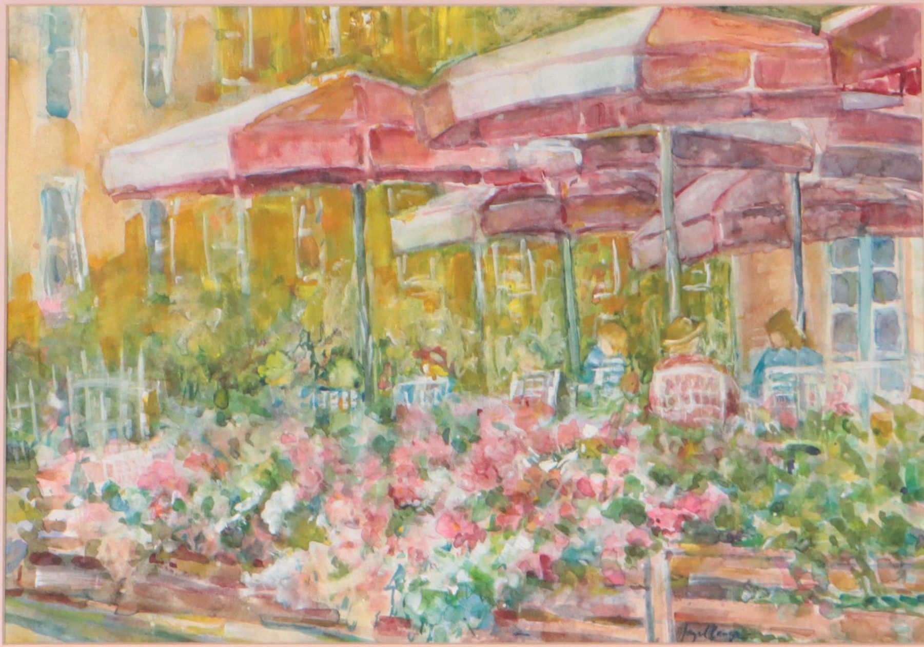 Hazel Camp Watercolor Painting "Williamsburg Ice Cream Parlor"