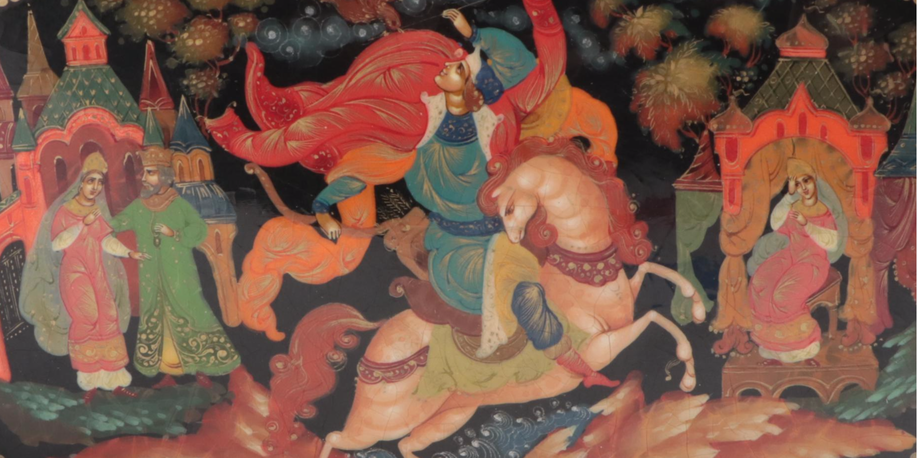 Russian "Ivan and the Firebird" and Other Hand-Painted Lacquer Fairytale Boxes