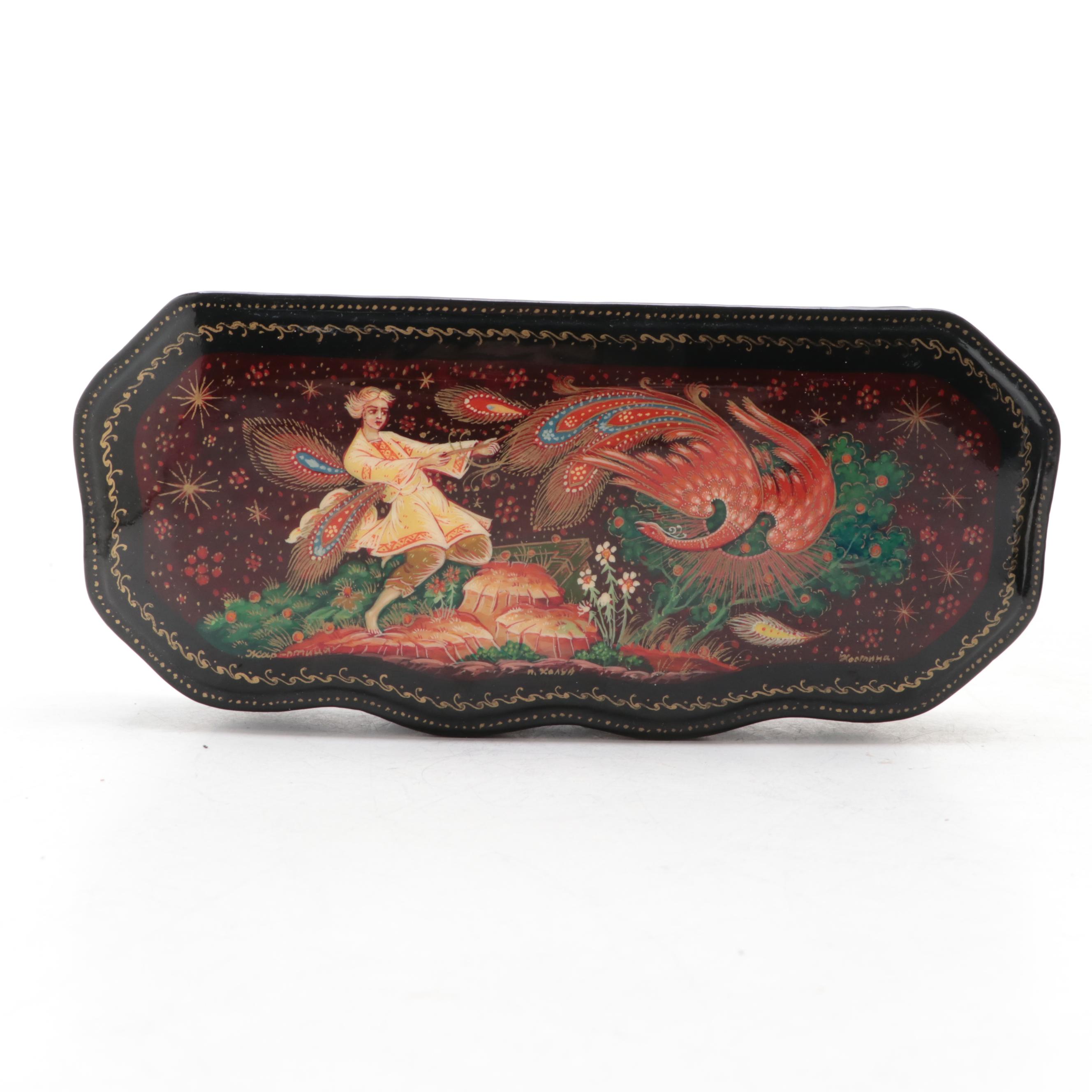 Russian "Ivan and the Firebird" and Other Hand-Painted Lacquer Fairytale Boxes