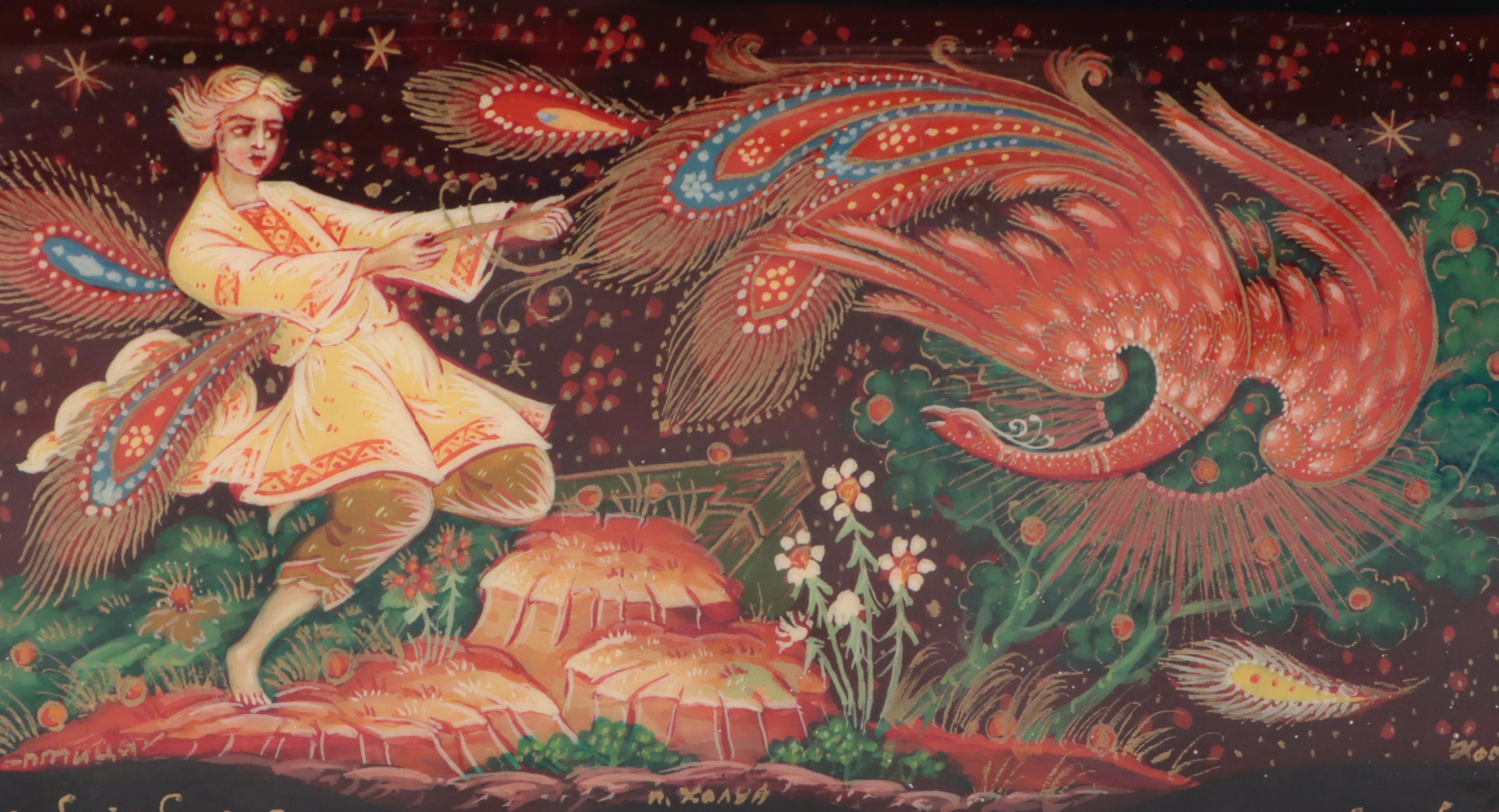 Russian "Ivan and the Firebird" and Other Hand-Painted Lacquer Fairytale Boxes