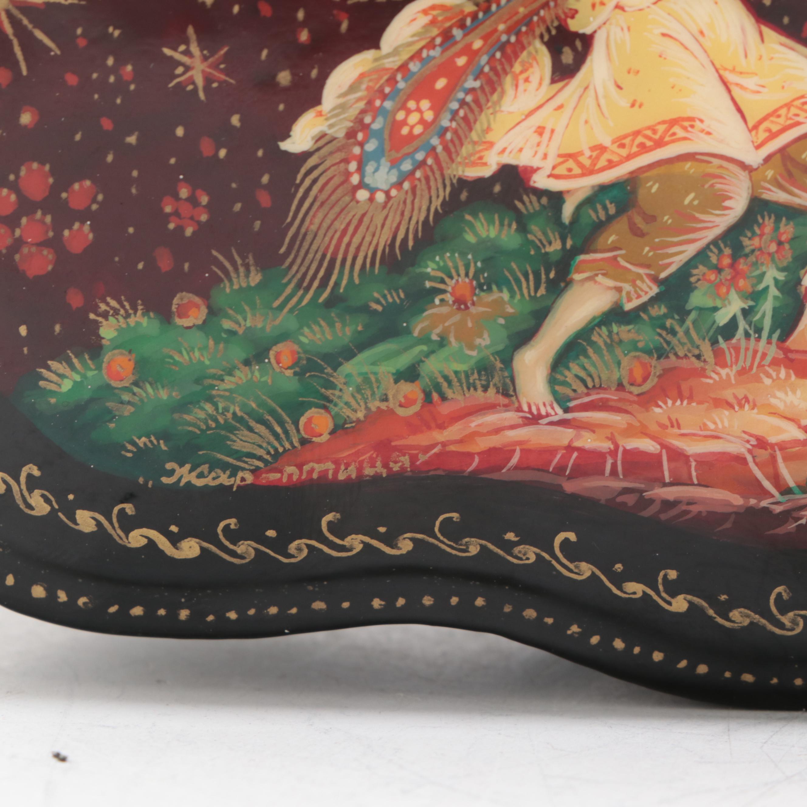 Russian "Ivan and the Firebird" and Other Hand-Painted Lacquer Fairytale Boxes