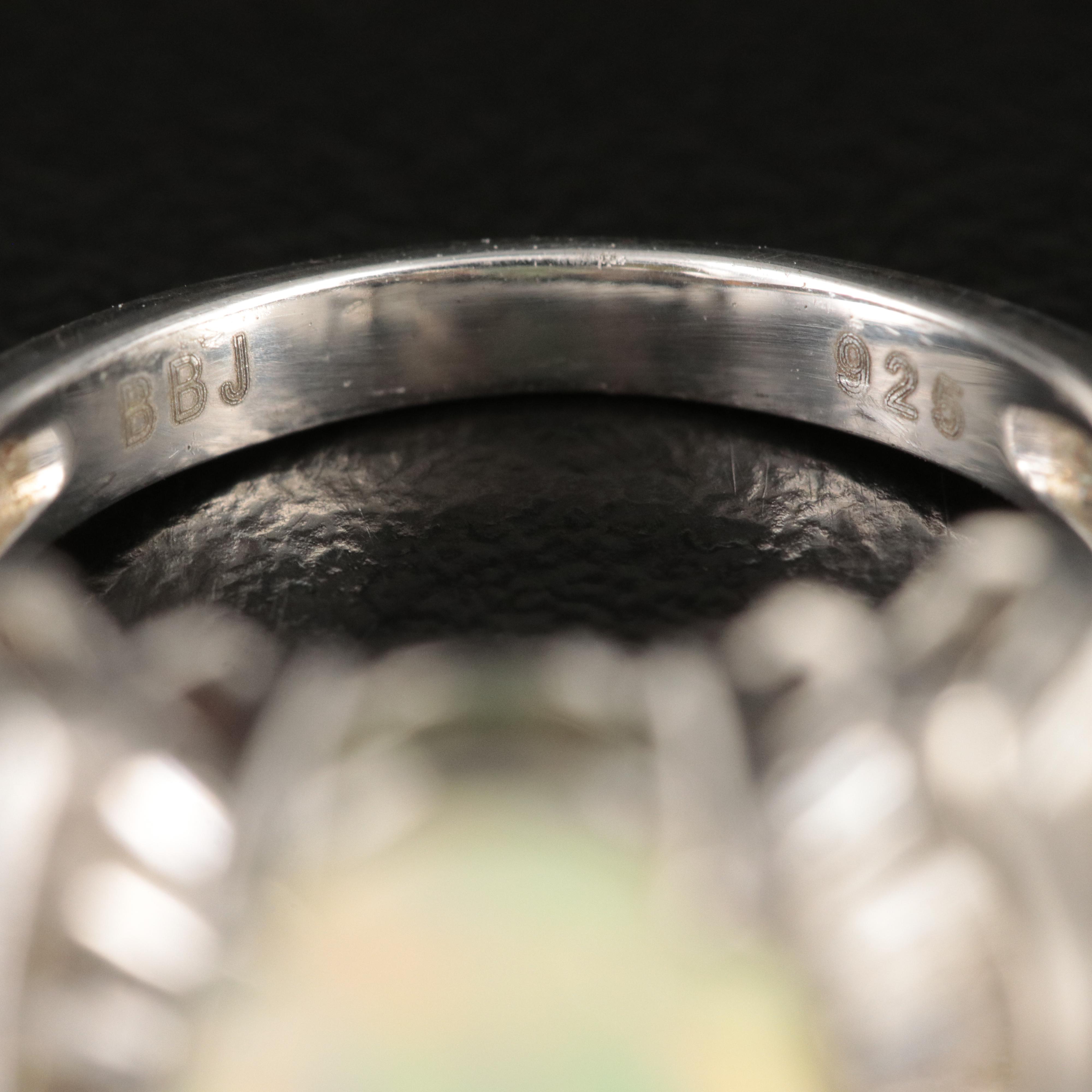 Sterling Opal and Topaz Ring