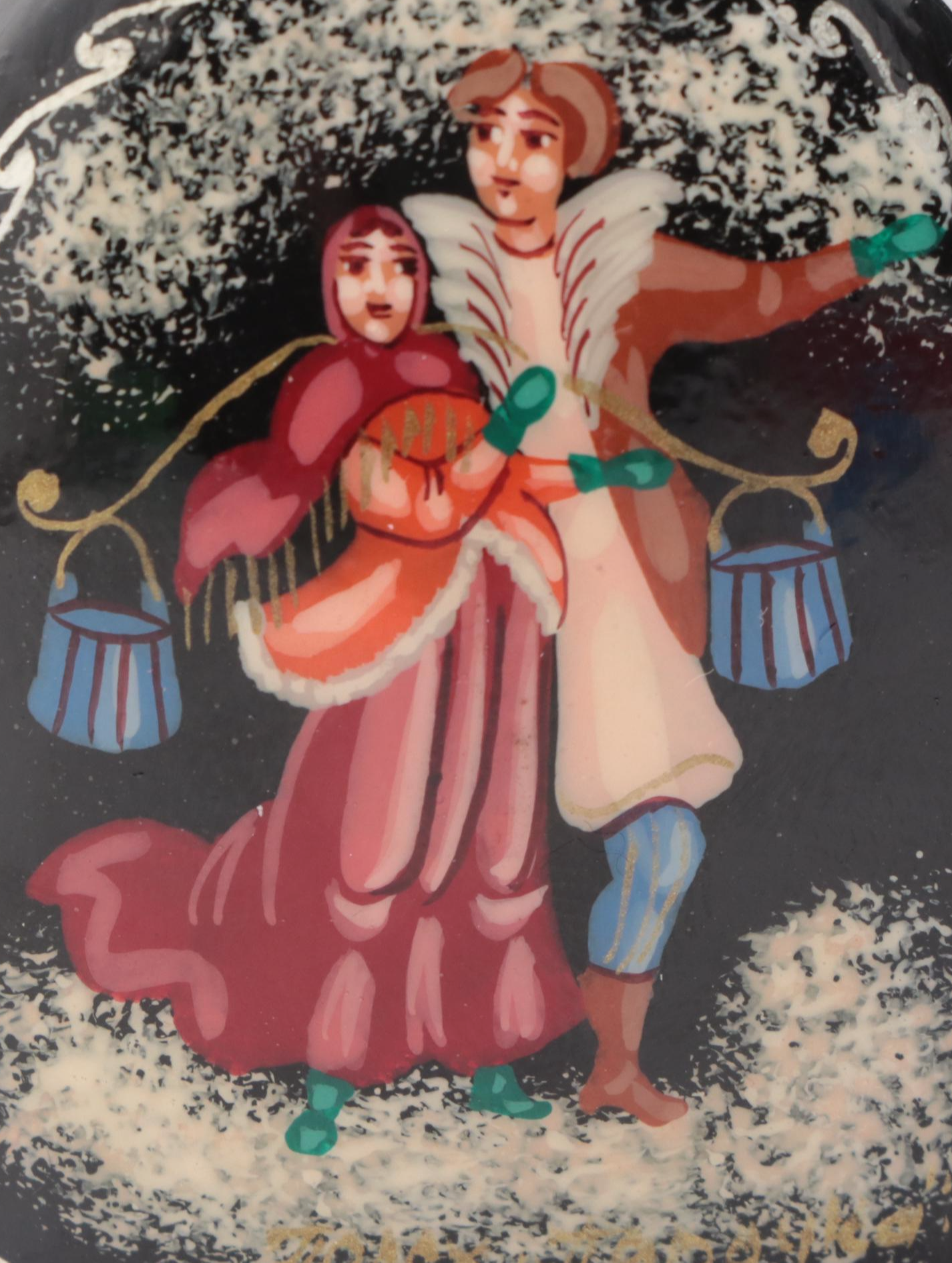 Russian "Snow Maiden", "Suzdal" and Other Hand-Painted Lacquer Boxes