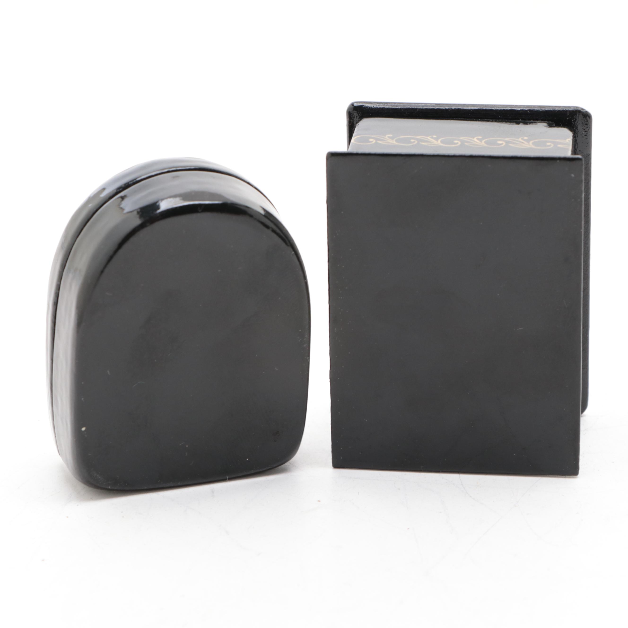 Russian "Snow Maiden", "Suzdal" and Other Hand-Painted Lacquer Boxes