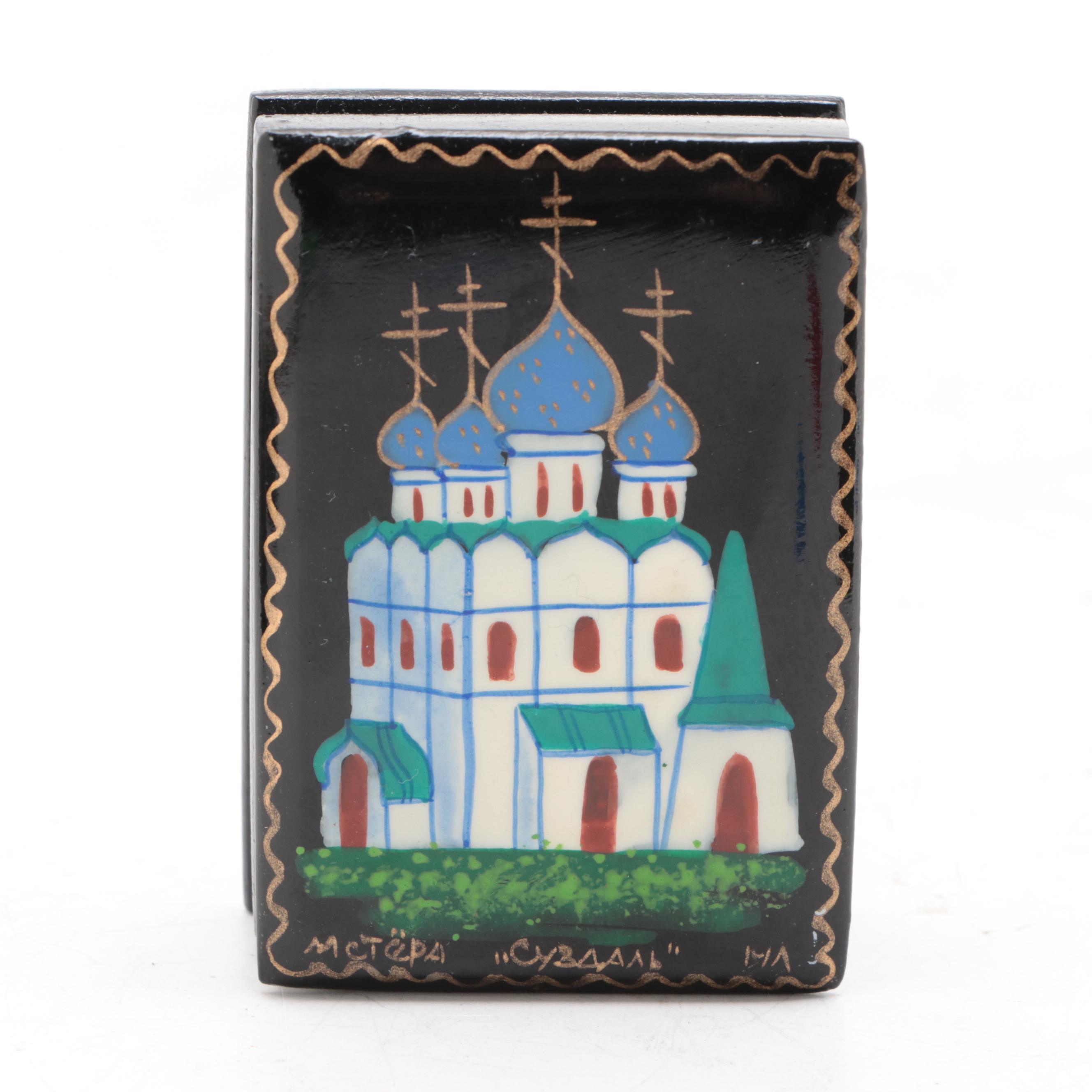 Russian "Snow Maiden", "Suzdal" and Other Hand-Painted Lacquer Boxes