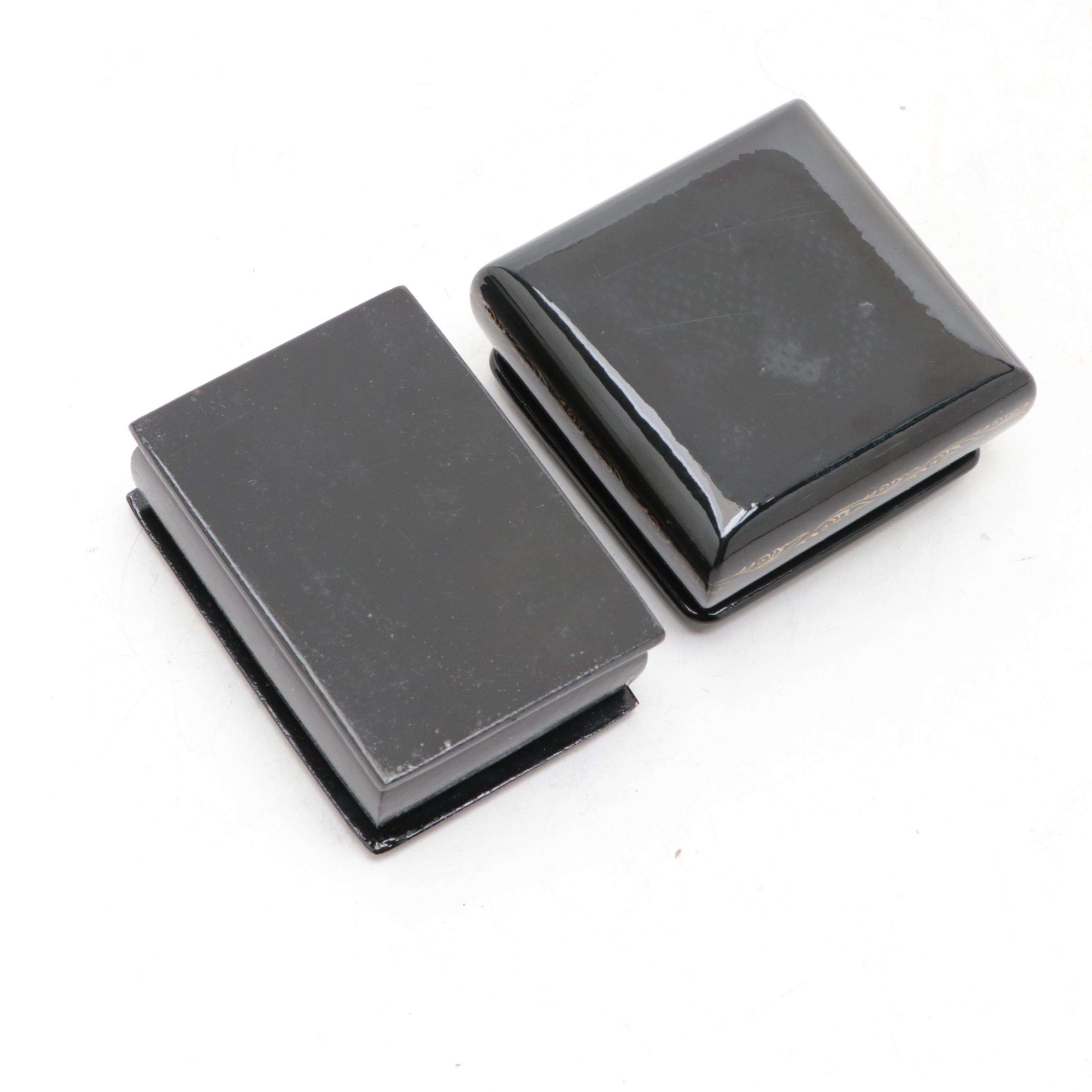 Russian "Snow Maiden", "Suzdal" and Other Hand-Painted Lacquer Boxes