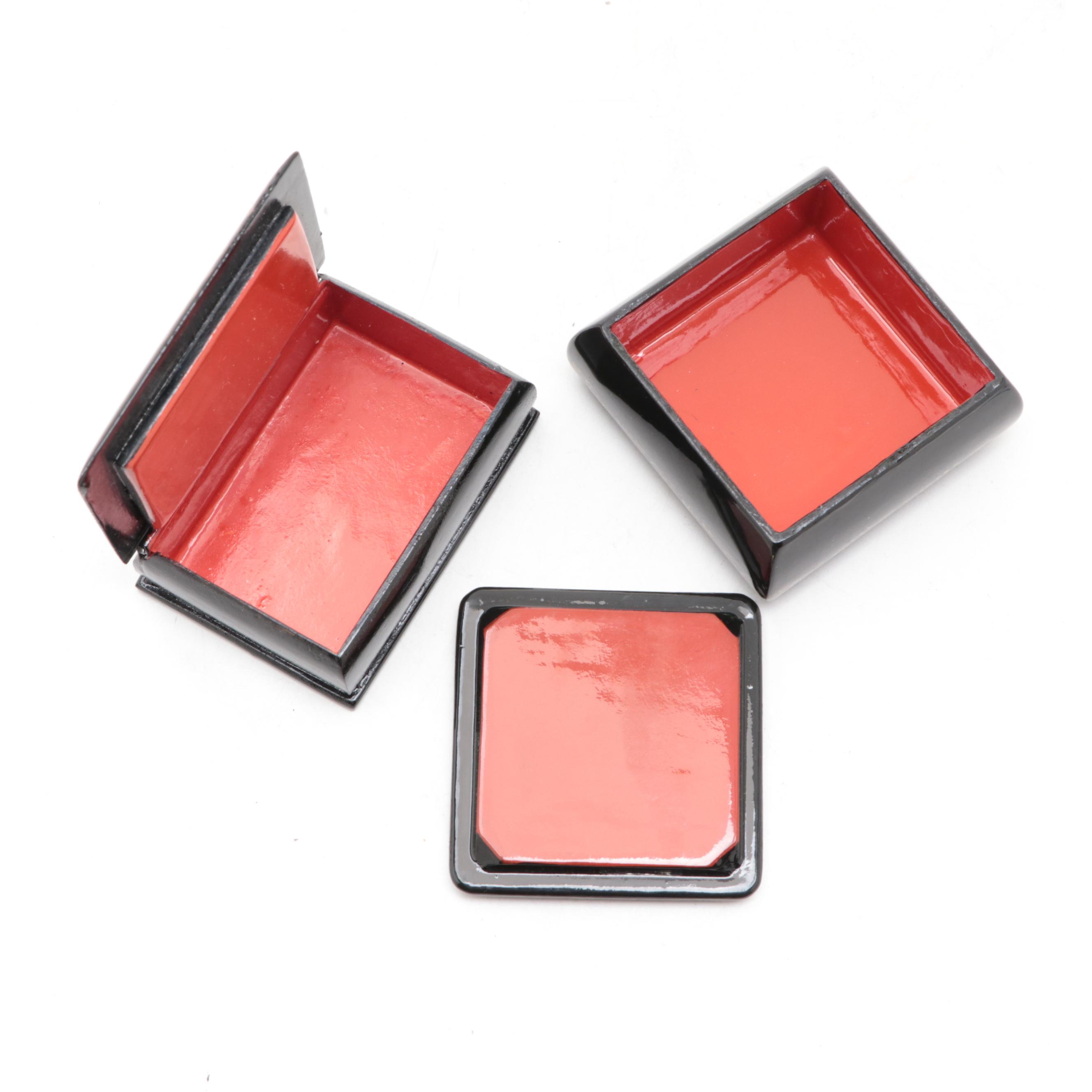 Russian "Snow Maiden", "Suzdal" and Other Hand-Painted Lacquer Boxes