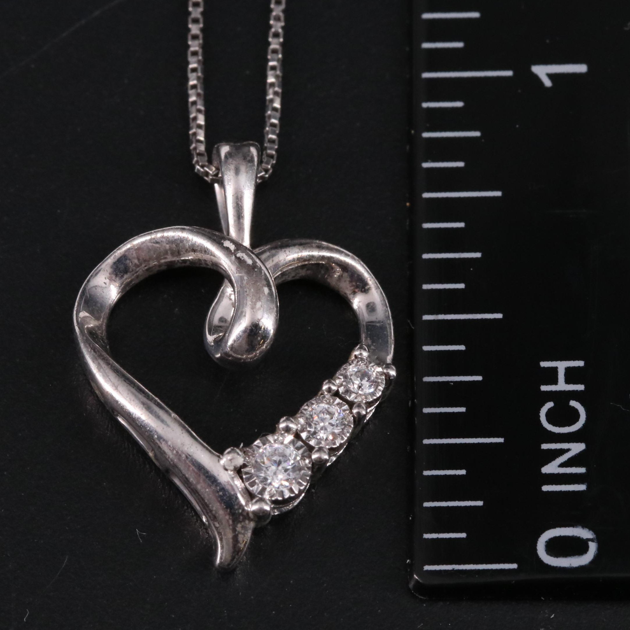 Sterling Heart Pendant Necklace