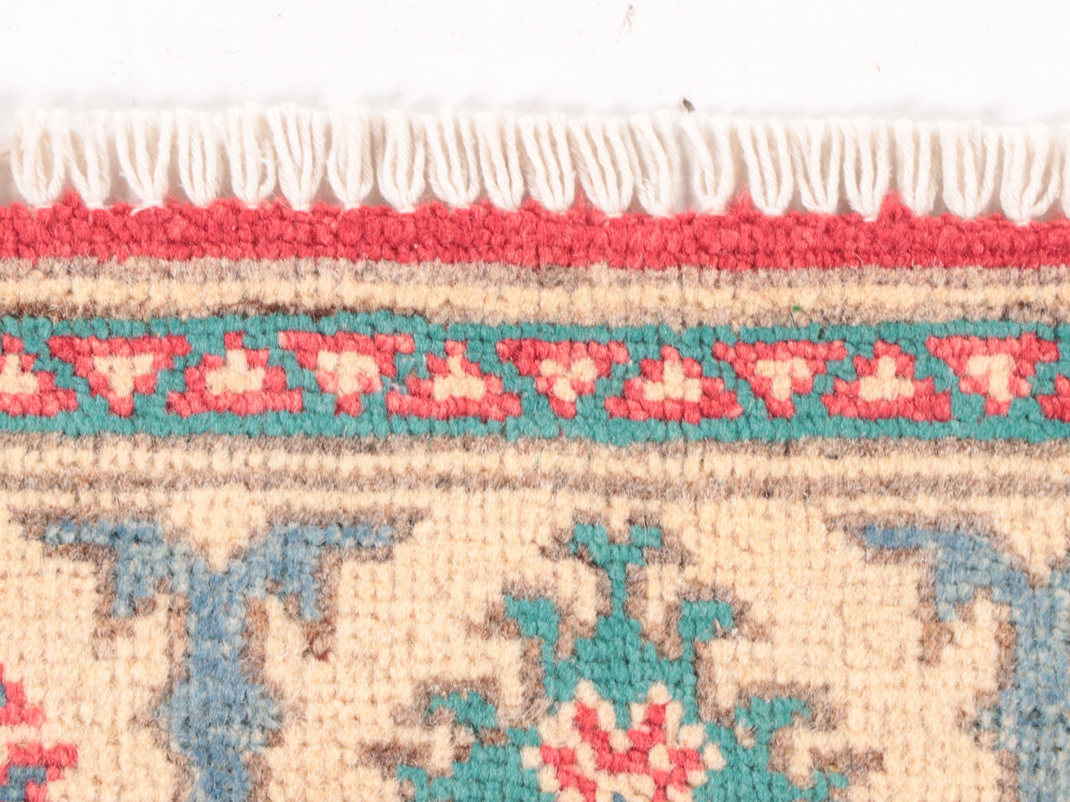 2'7 x 3'11 Hand-Knotted Pakistani Kazak Accent Rug