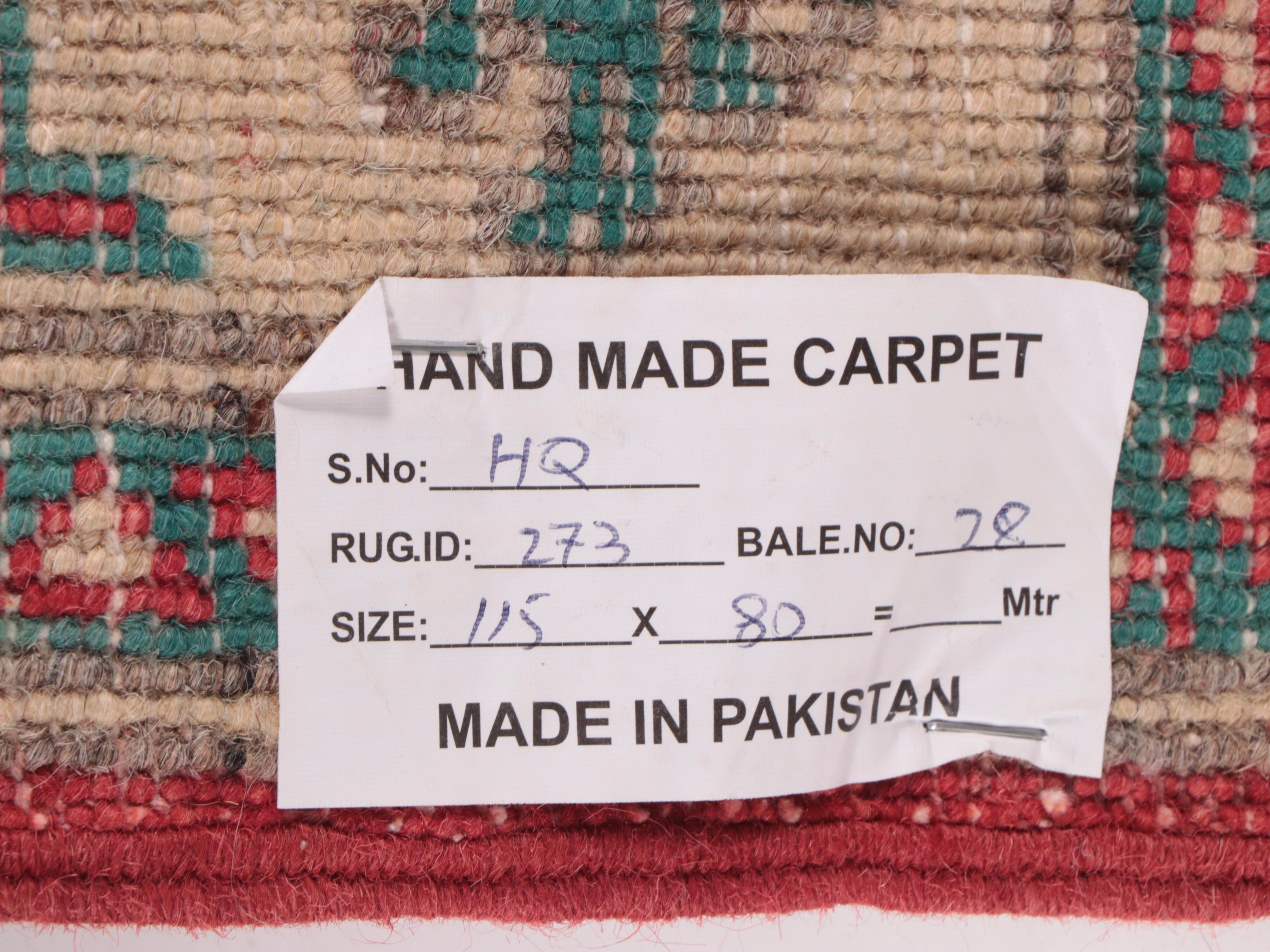 2'7 x 3'11 Hand-Knotted Pakistani Kazak Accent Rug