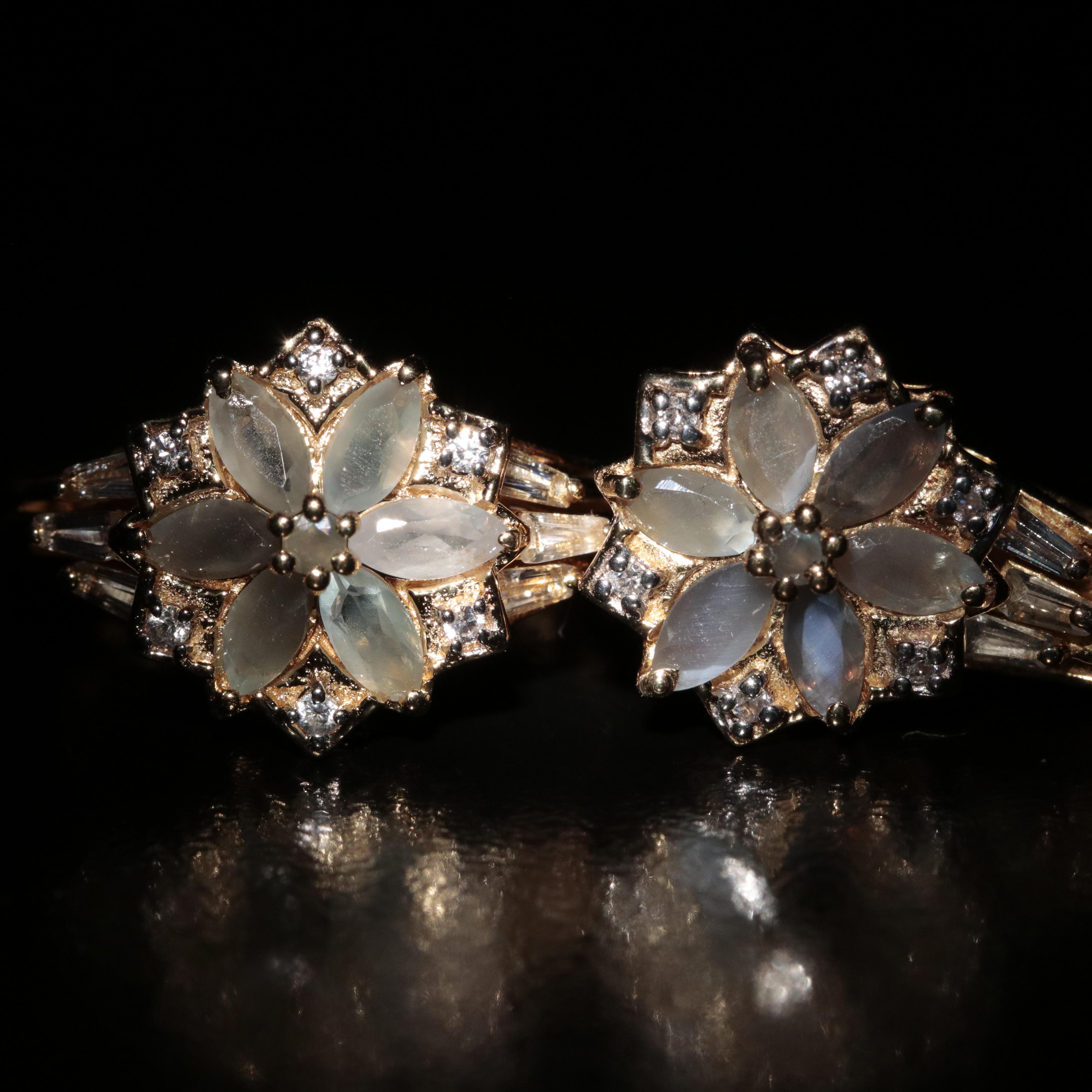 Sterling Alexandrite, Zircon and Topaz Necklace and Ring Set