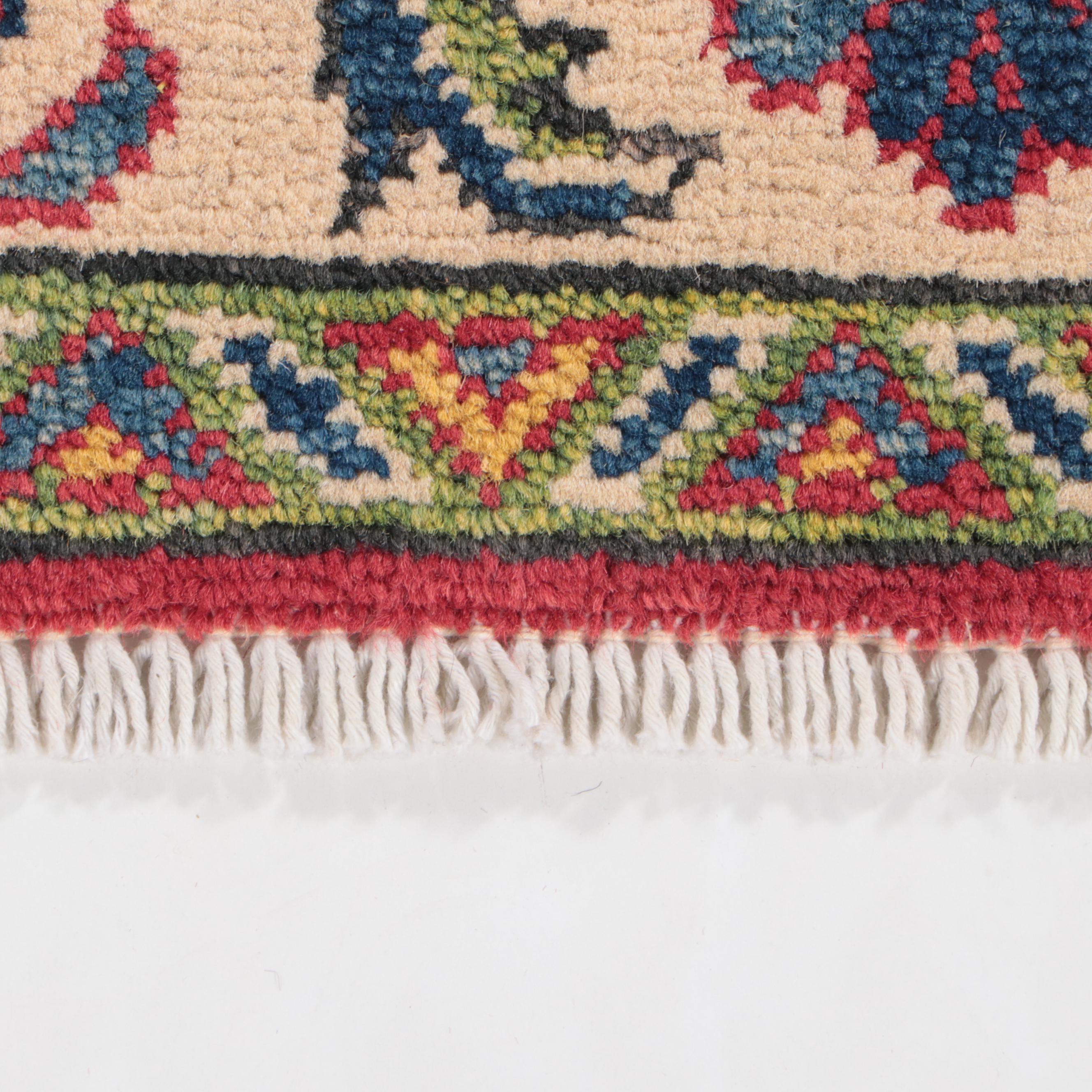 3'11 x 6'1 Hand-Knotted Pakistani Kazak Area Rug