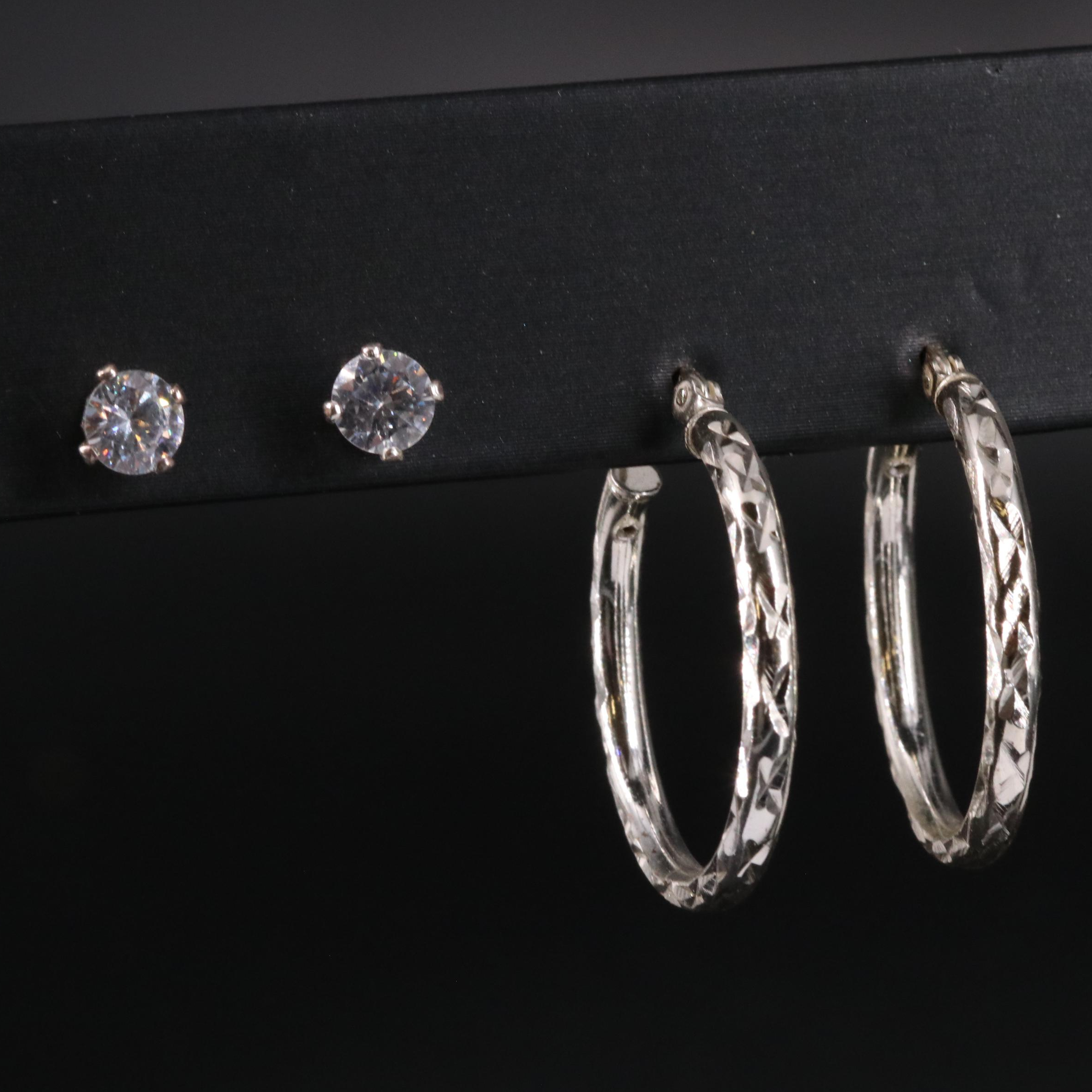 Sterling Two Piece Earring Set