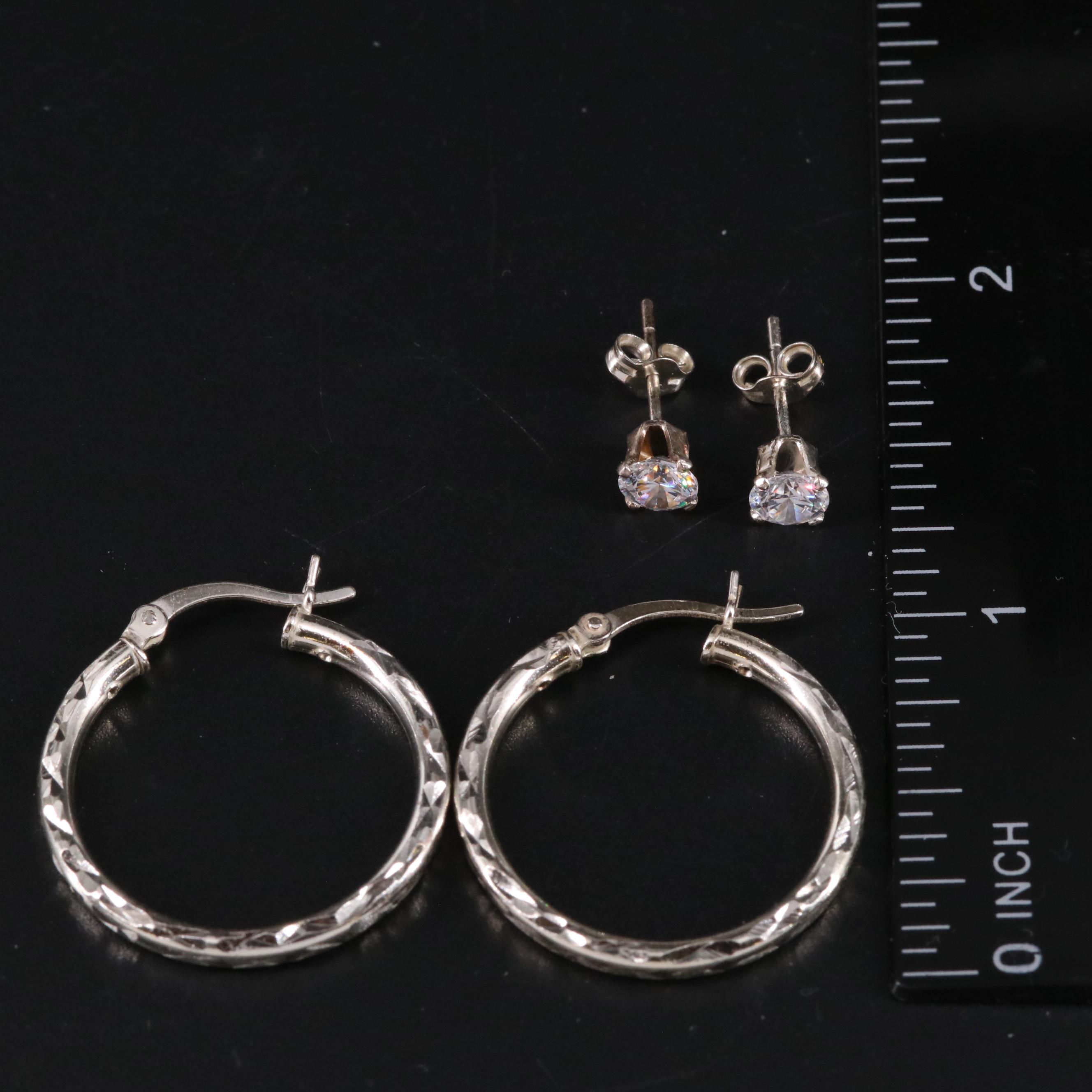 Sterling Two Piece Earring Set
