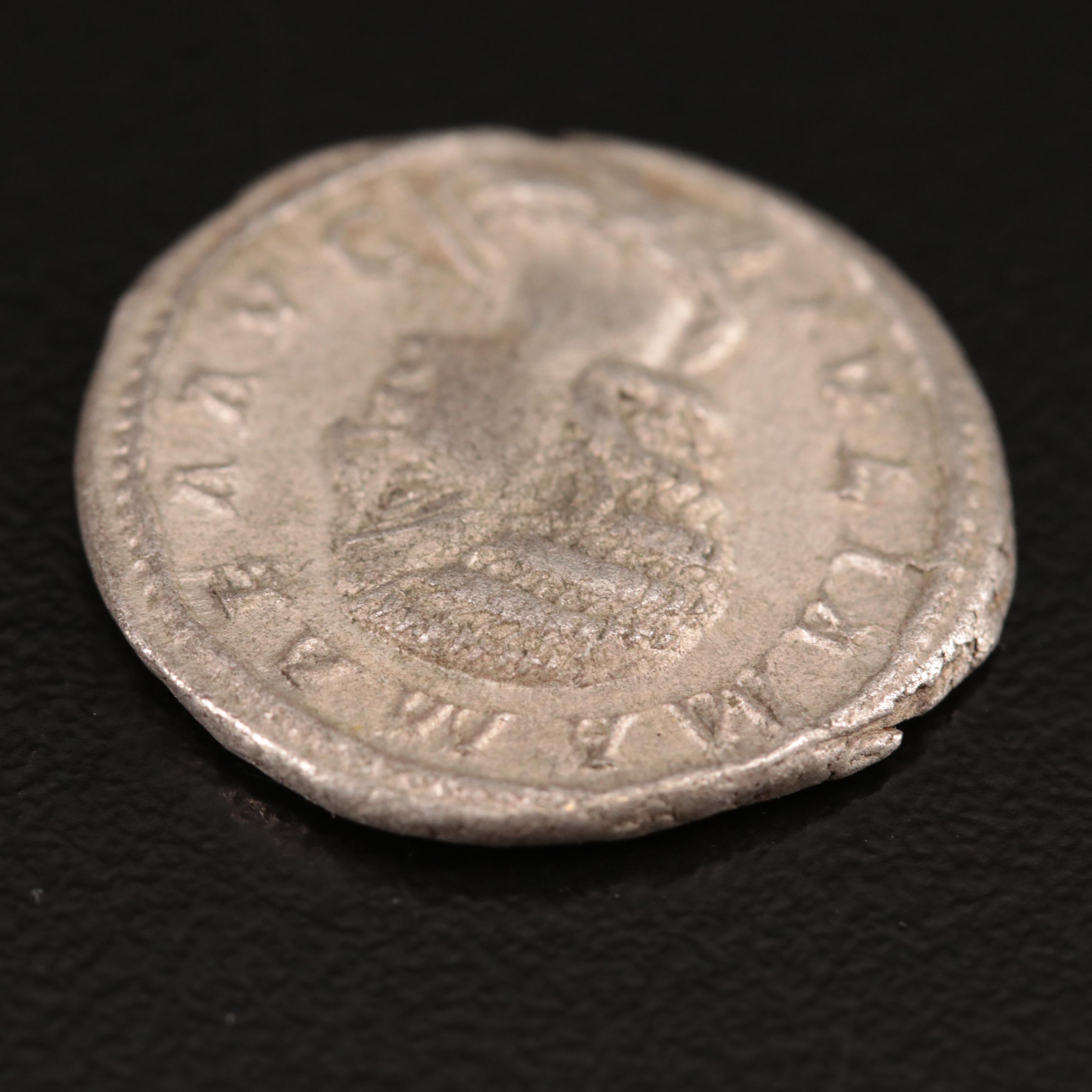 Ancient Roman Imperial AR Denarius of Julia Mamaea, ca. 230 AD