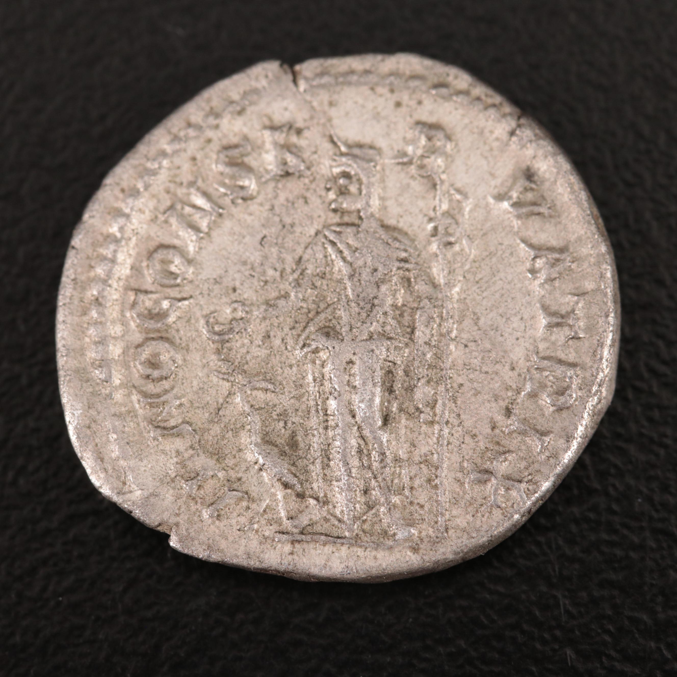 Ancient Roman Imperial AR Denarius of Julia Mamaea, ca. 230 AD