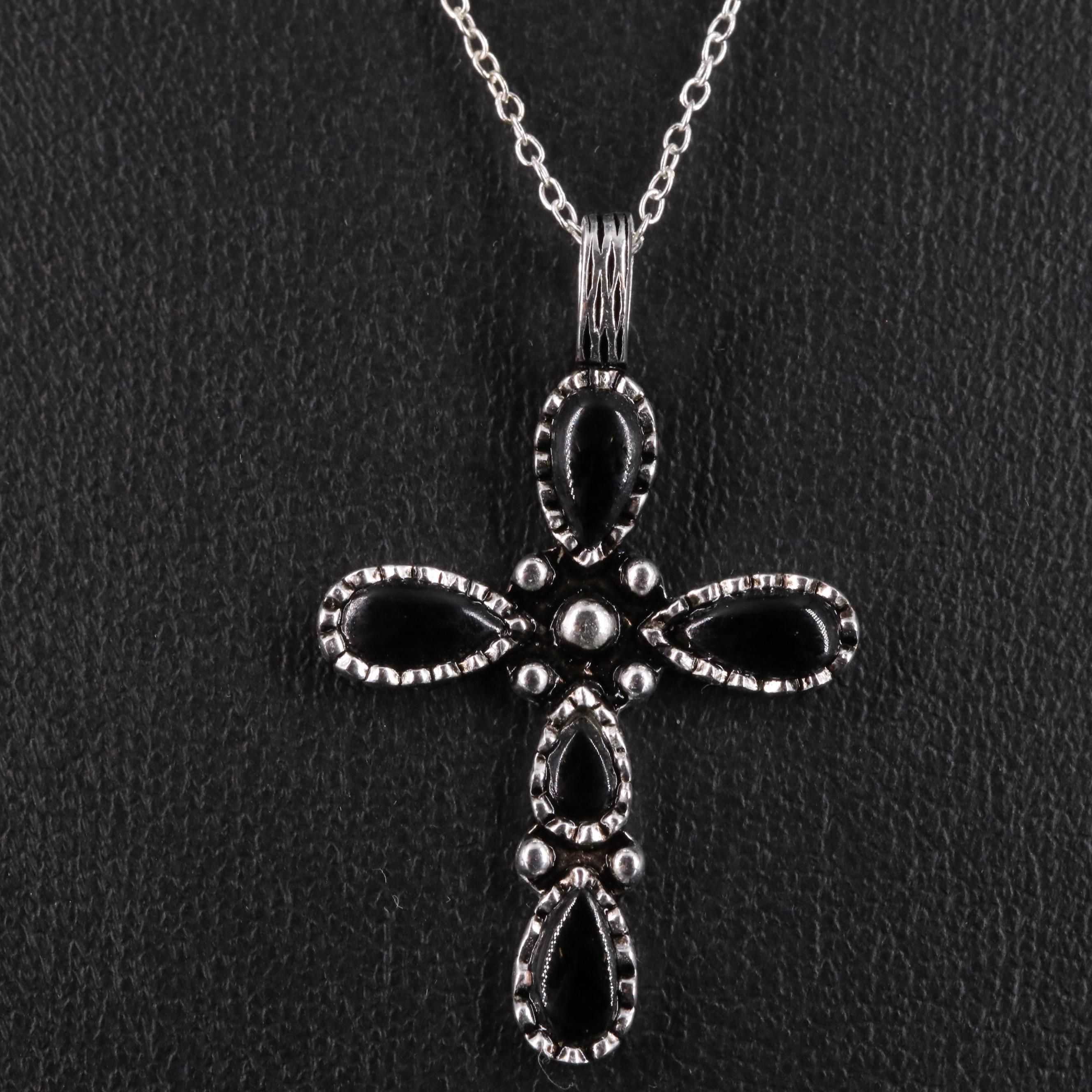 Sterling Cross Pendant Necklace