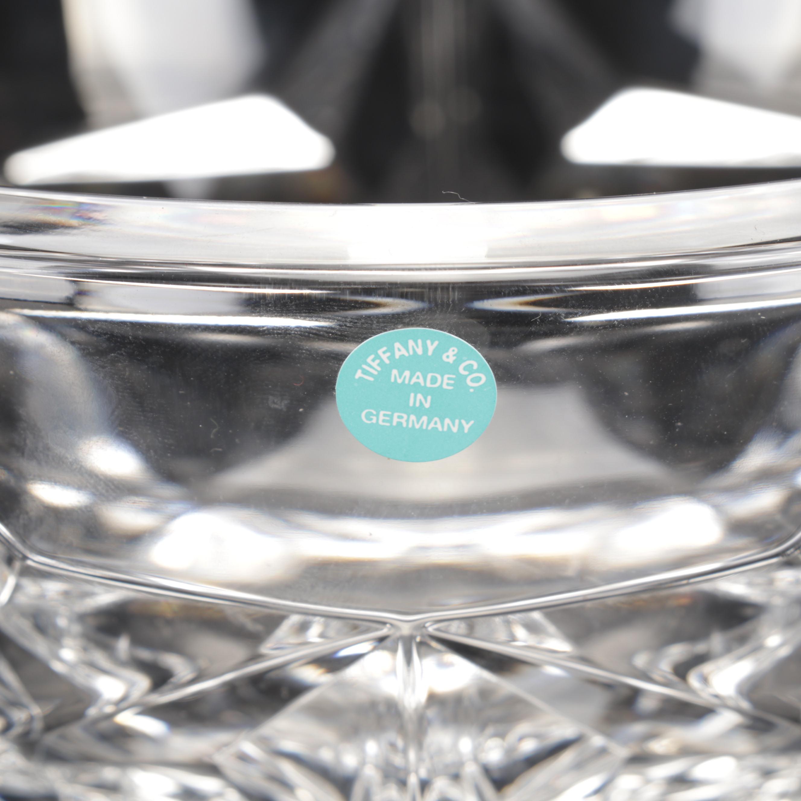 Tiffany & Co. Crystal "Stars" Bowl and Floral Pattern Bowl