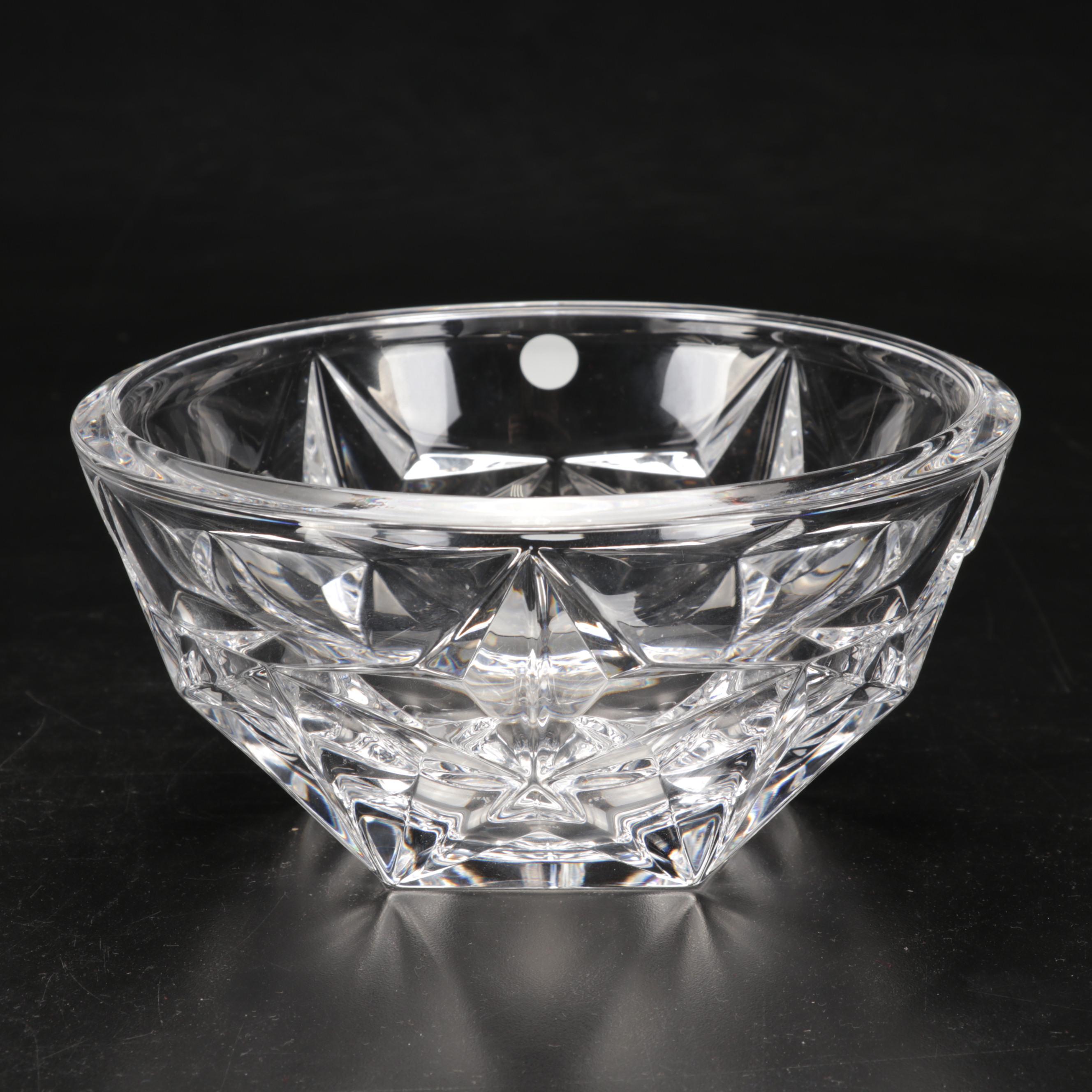 Tiffany & Co. Crystal "Stars" Bowl and Floral Pattern Bowl