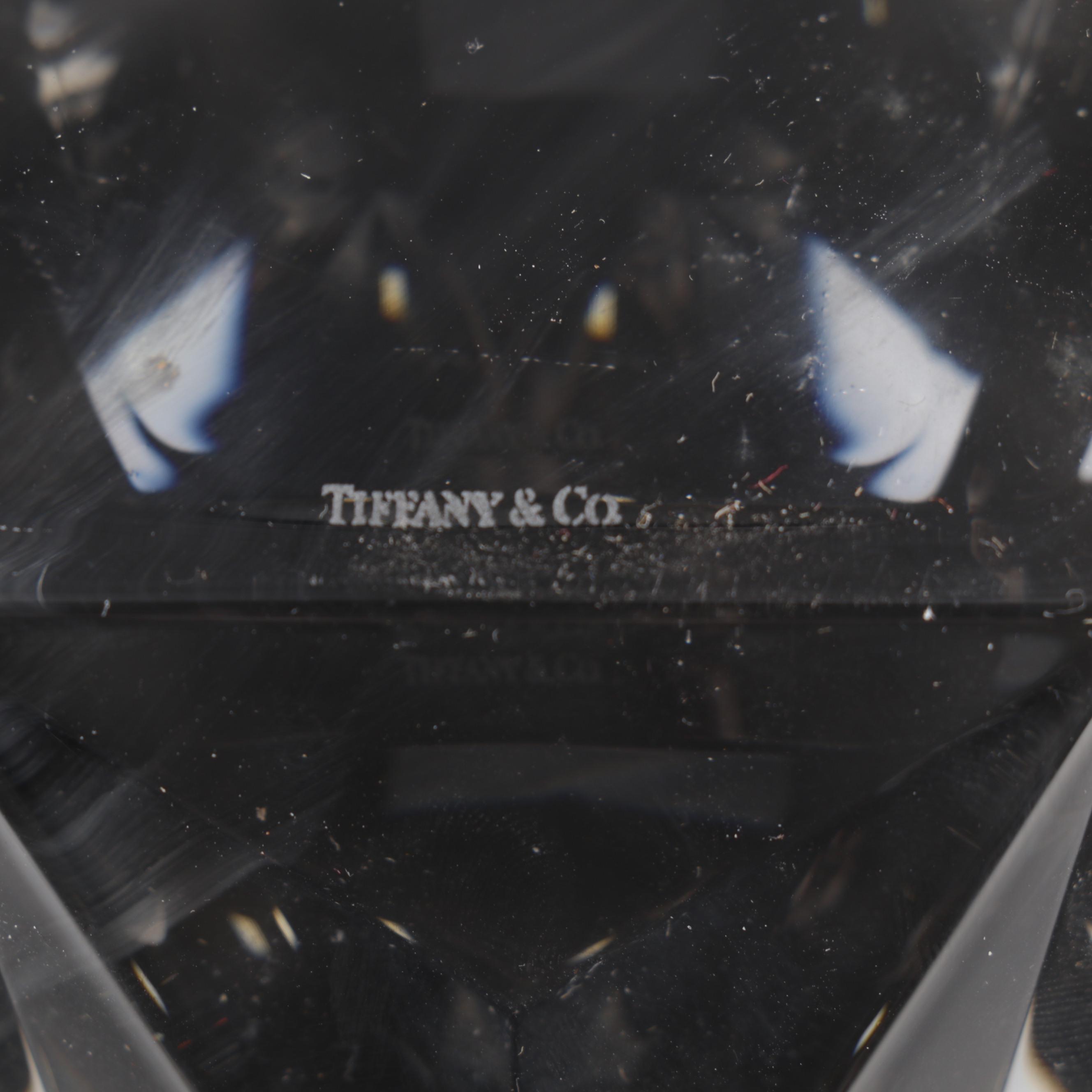 Tiffany & Co. Crystal "Stars" Bowl and Floral Pattern Bowl