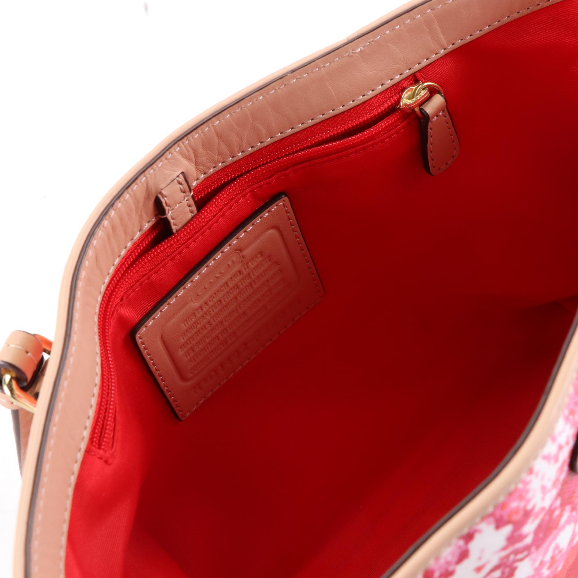 Coach Peyton Floral Coated Canvas Tote Bag