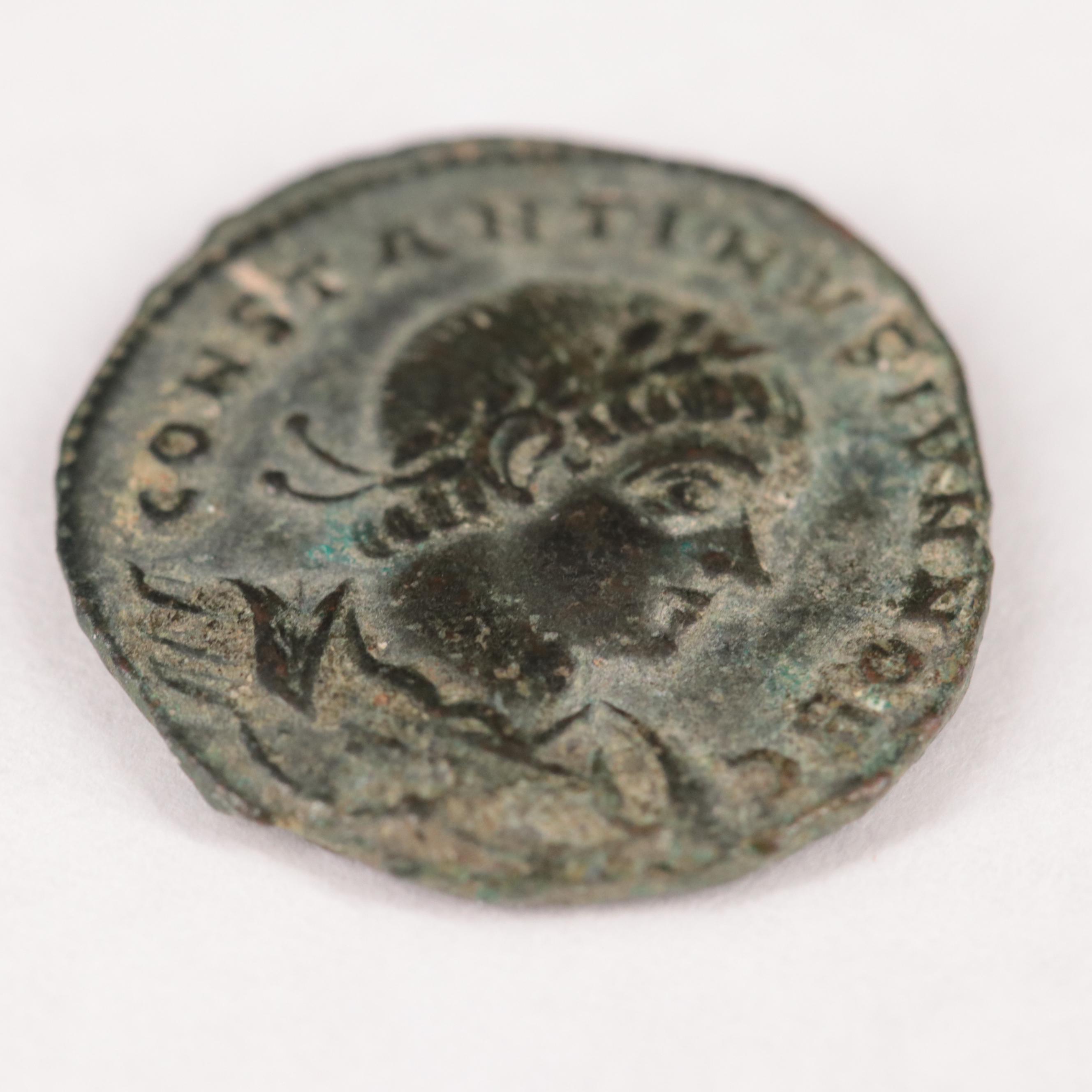 Ancient Roman Imperial Æ3 Coin of Constantine II, ca 317 AD