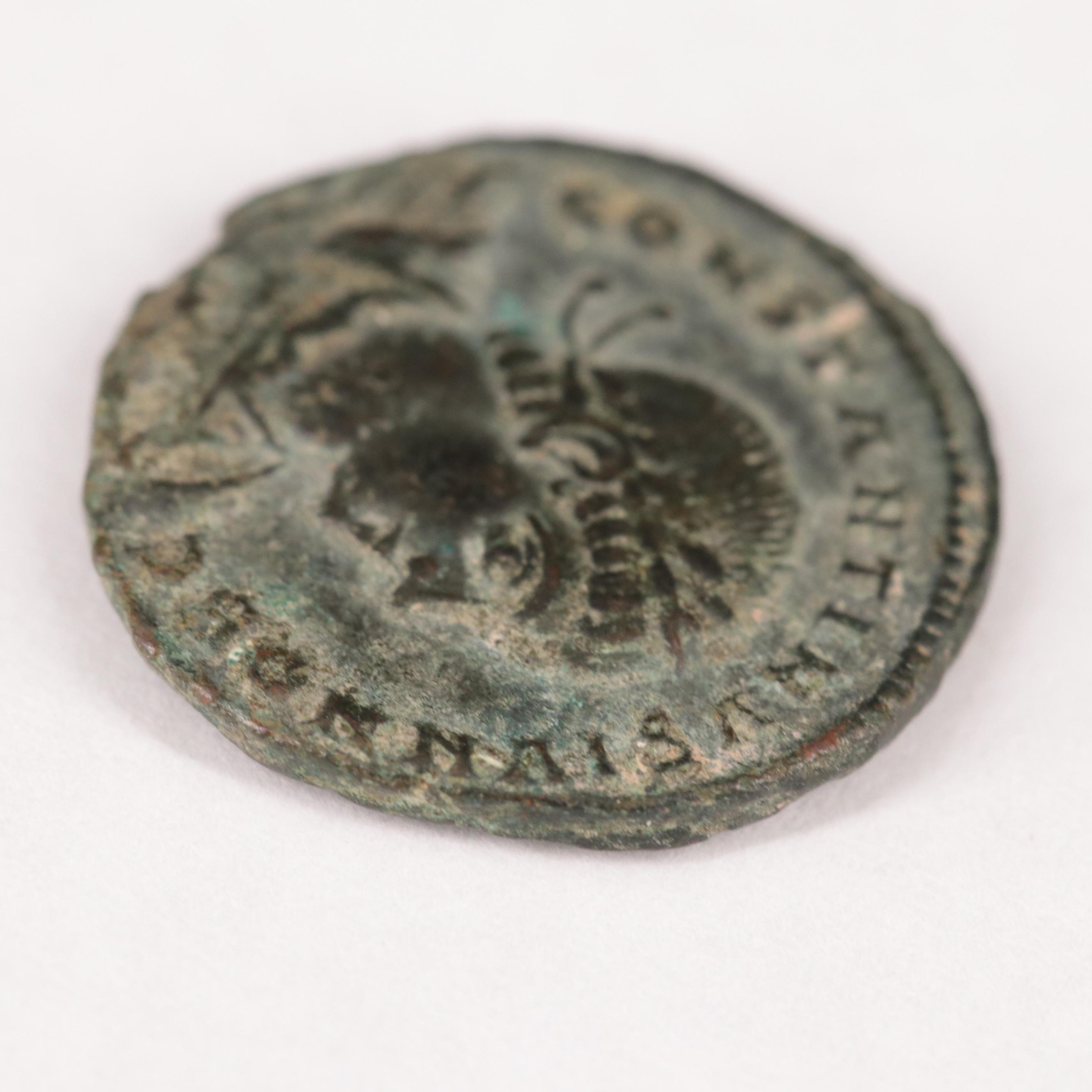 Ancient Roman Imperial Æ3 Coin of Constantine II, ca 317 AD
