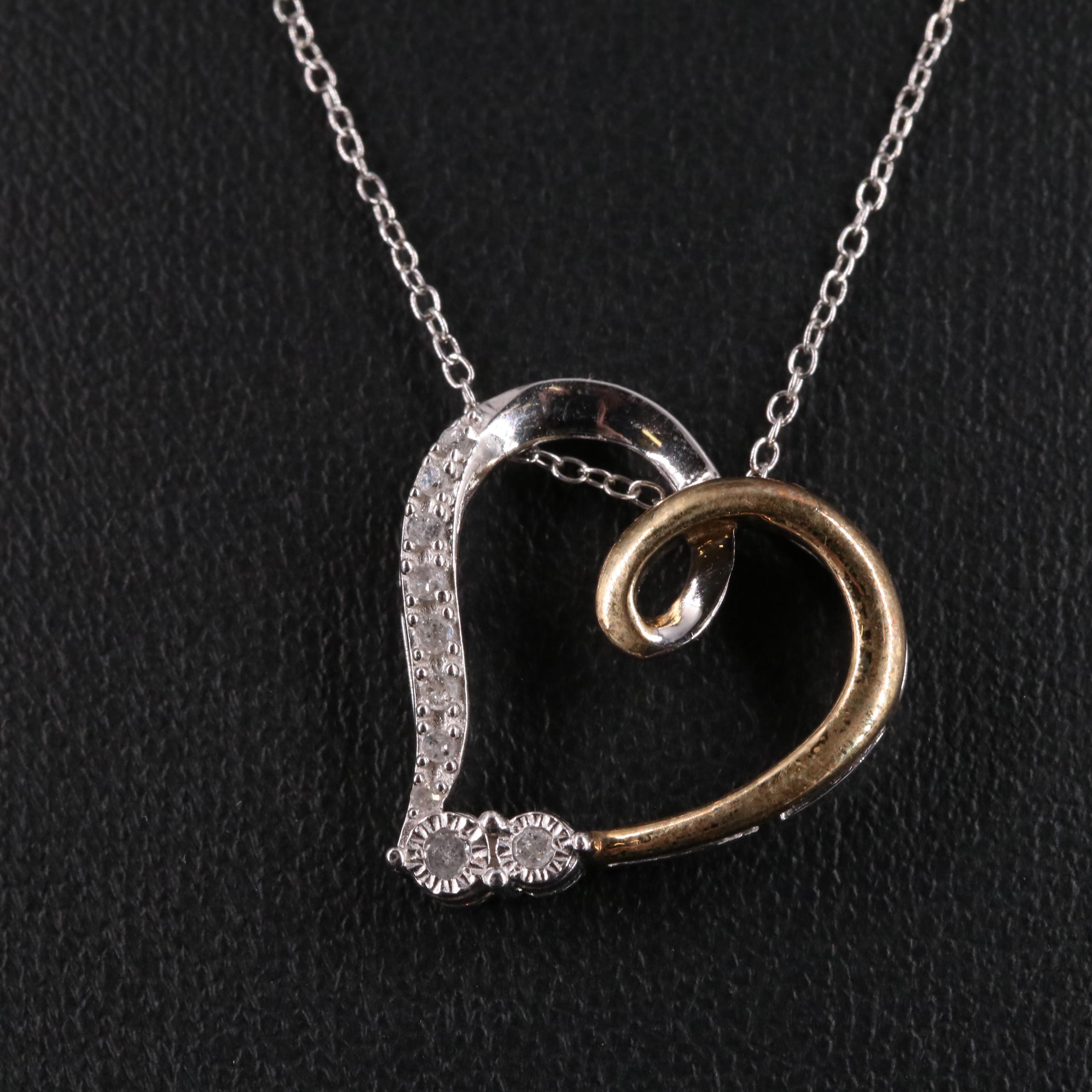 Sterling Heart Pendant Necklace