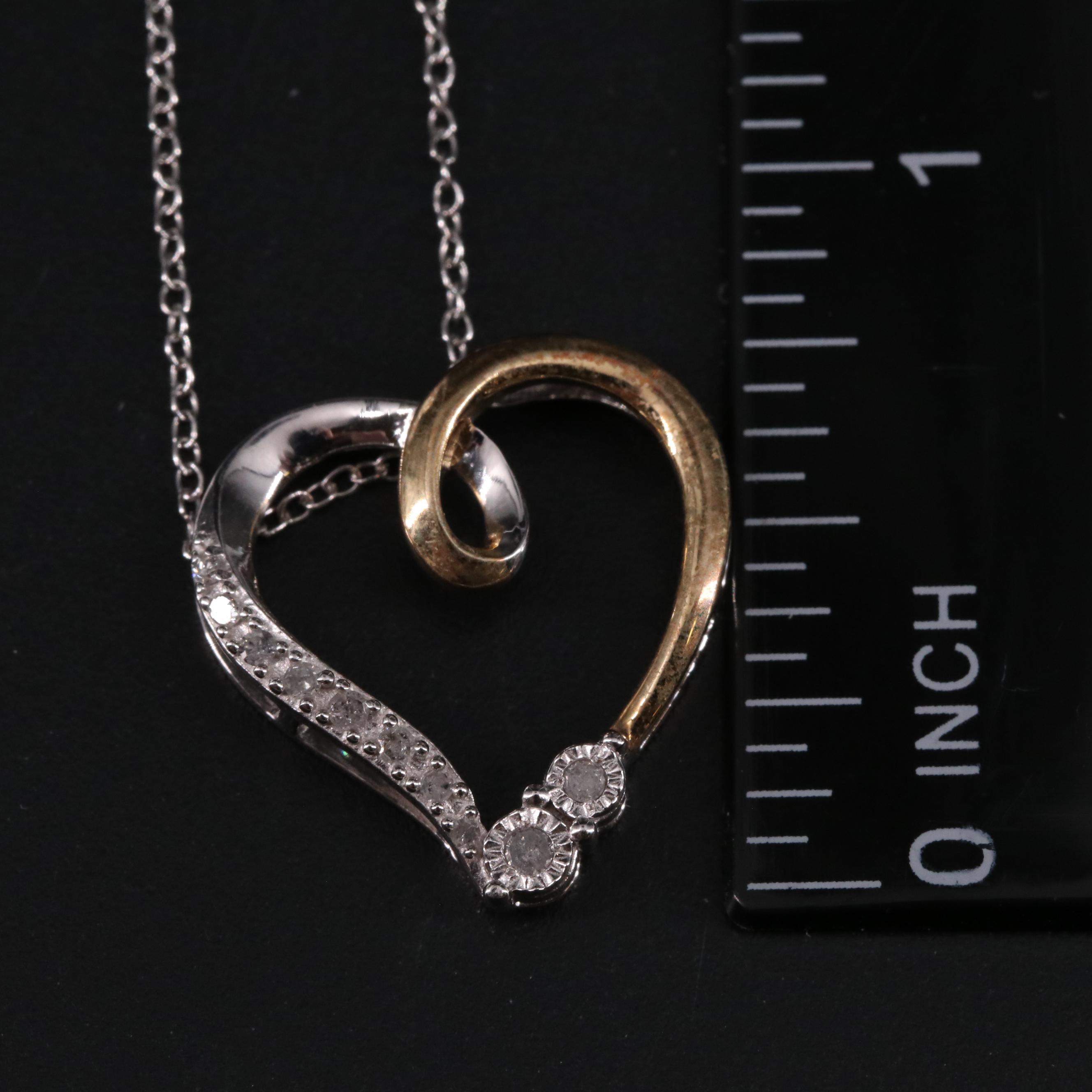 Sterling Heart Pendant Necklace