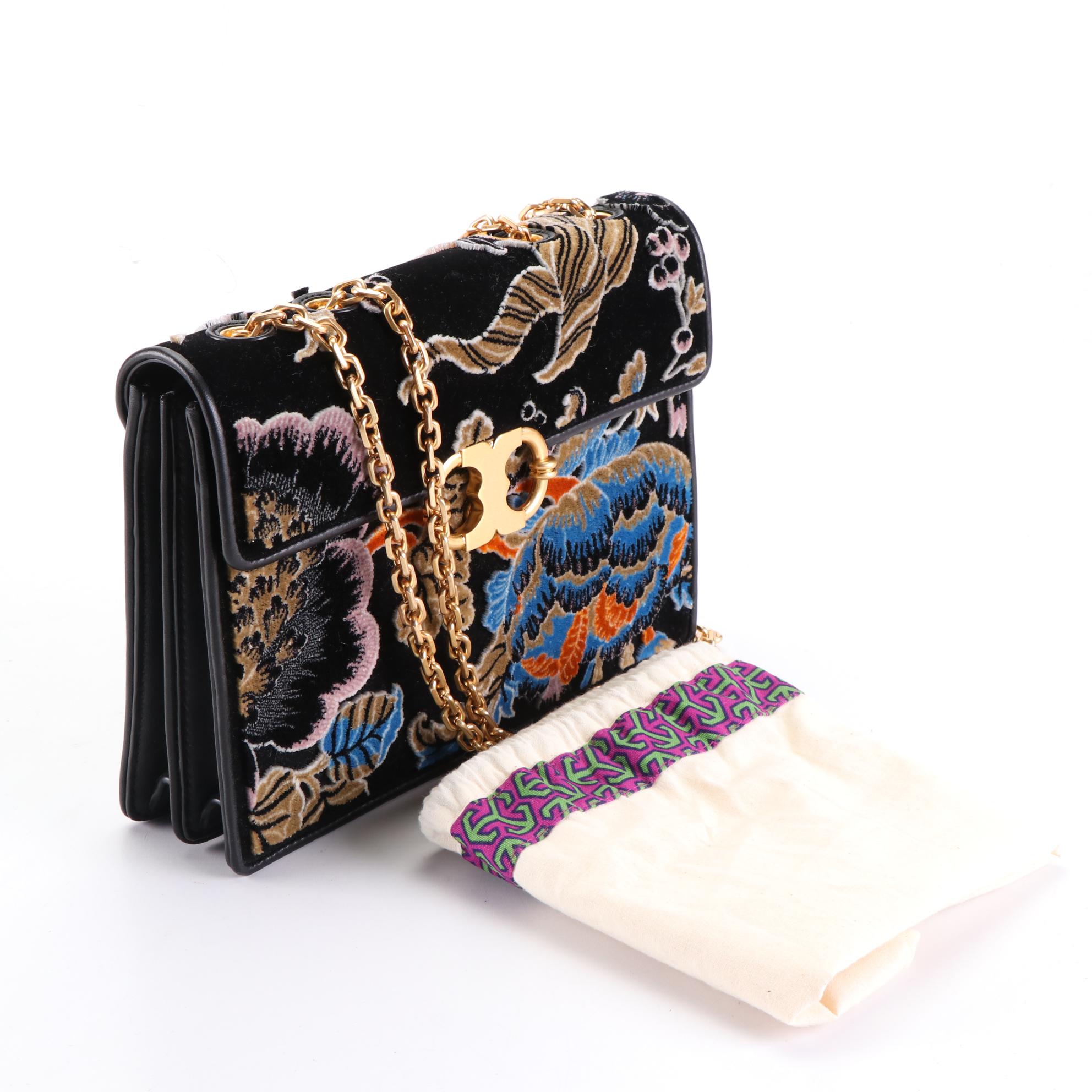 Tory Burch Floral Tapestry Shoulder Bag