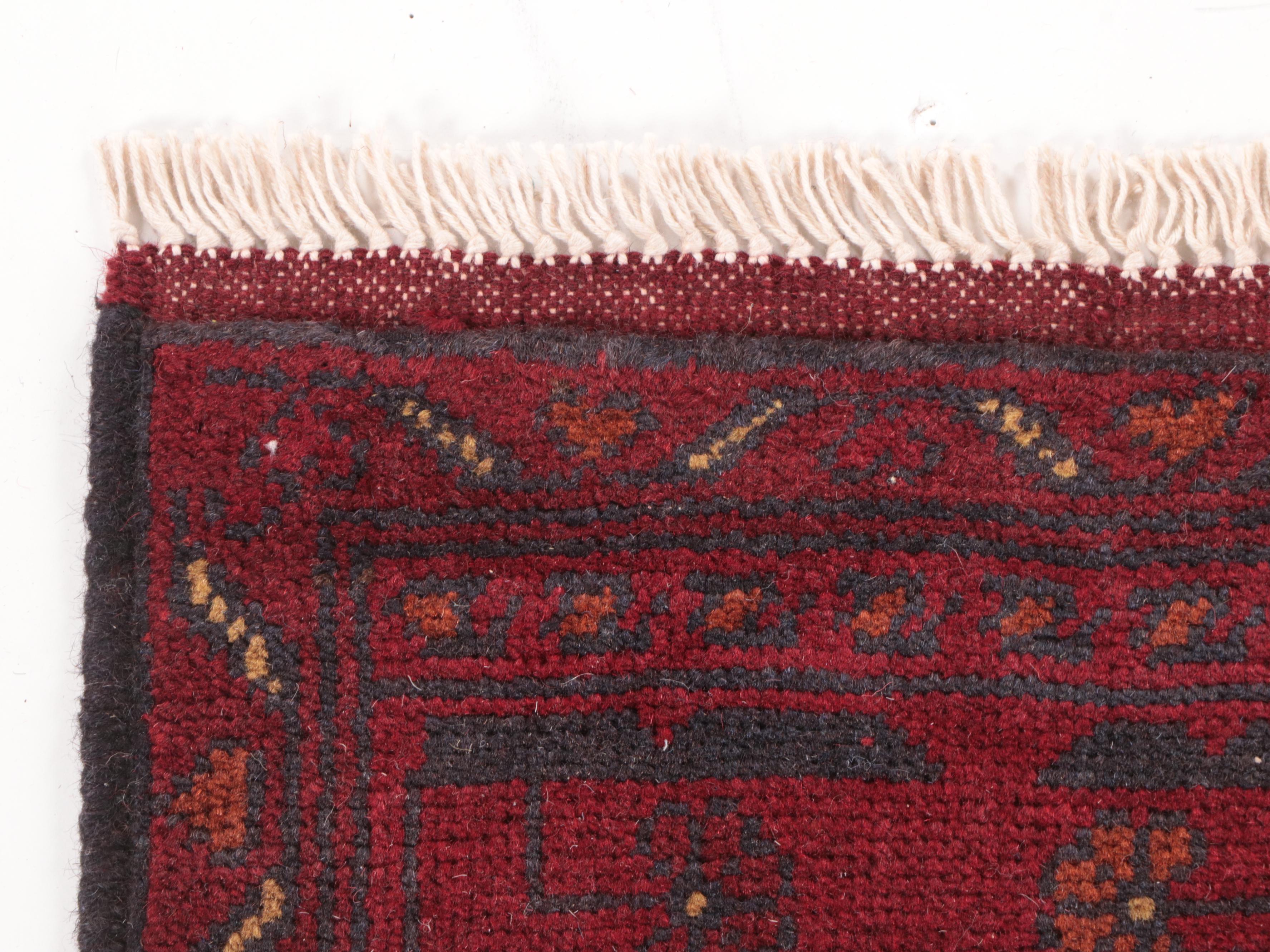 1'9 x 5'2 Hand-Knotted Afghan Kunduz Accent Rug
