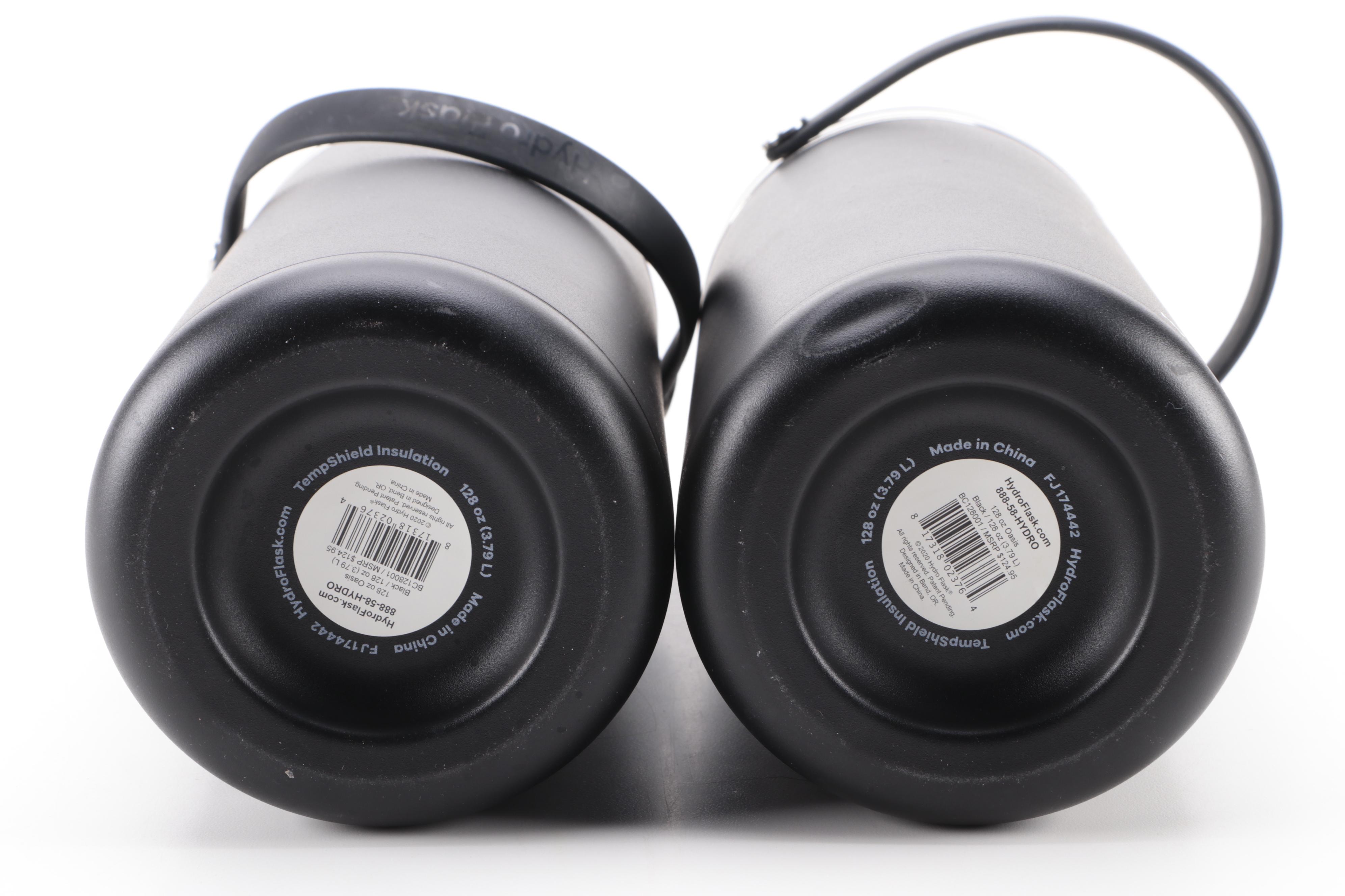 Hydro Flask 128 oz. Oasis Water Bottles in Black