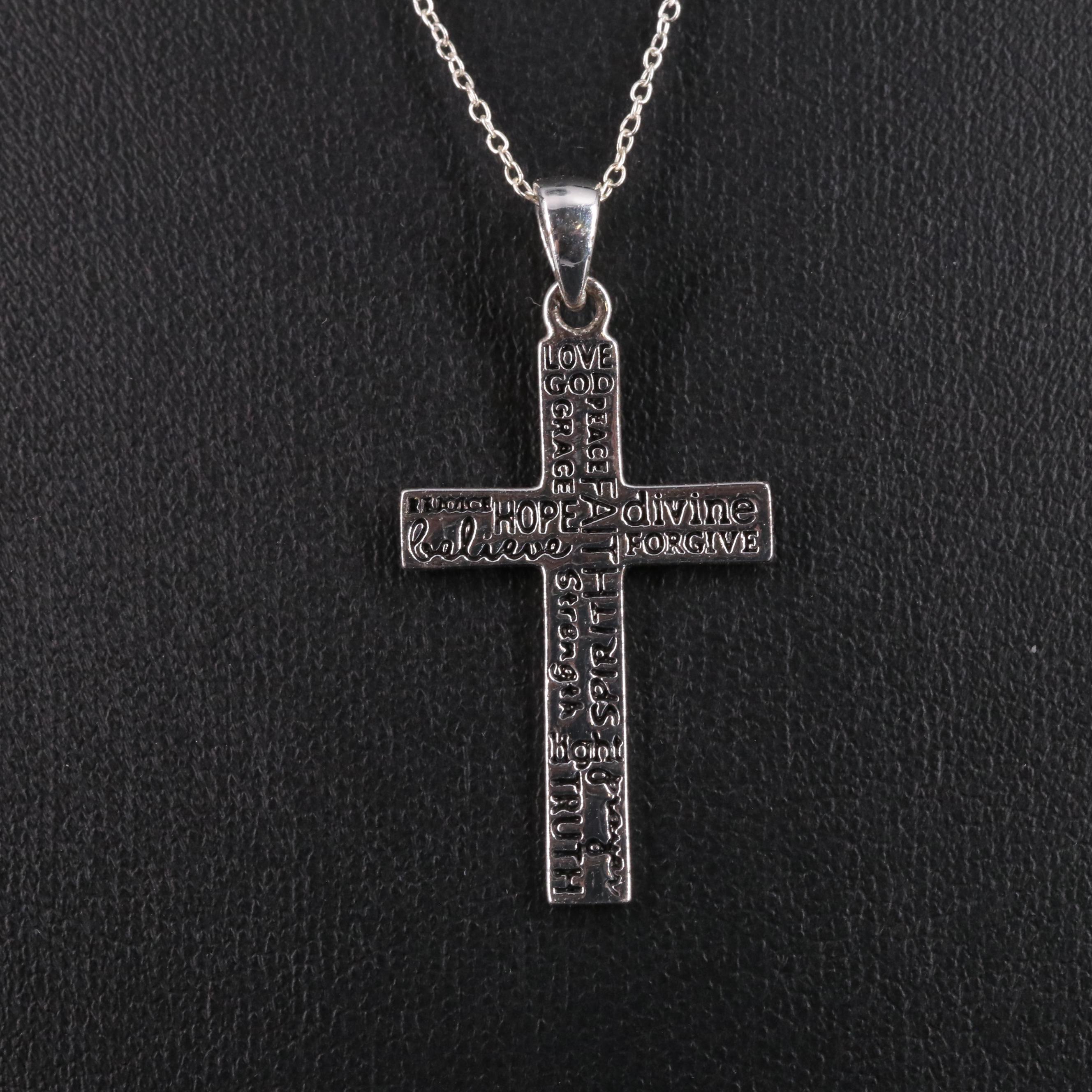 Sterling Cross Pendant Necklace
