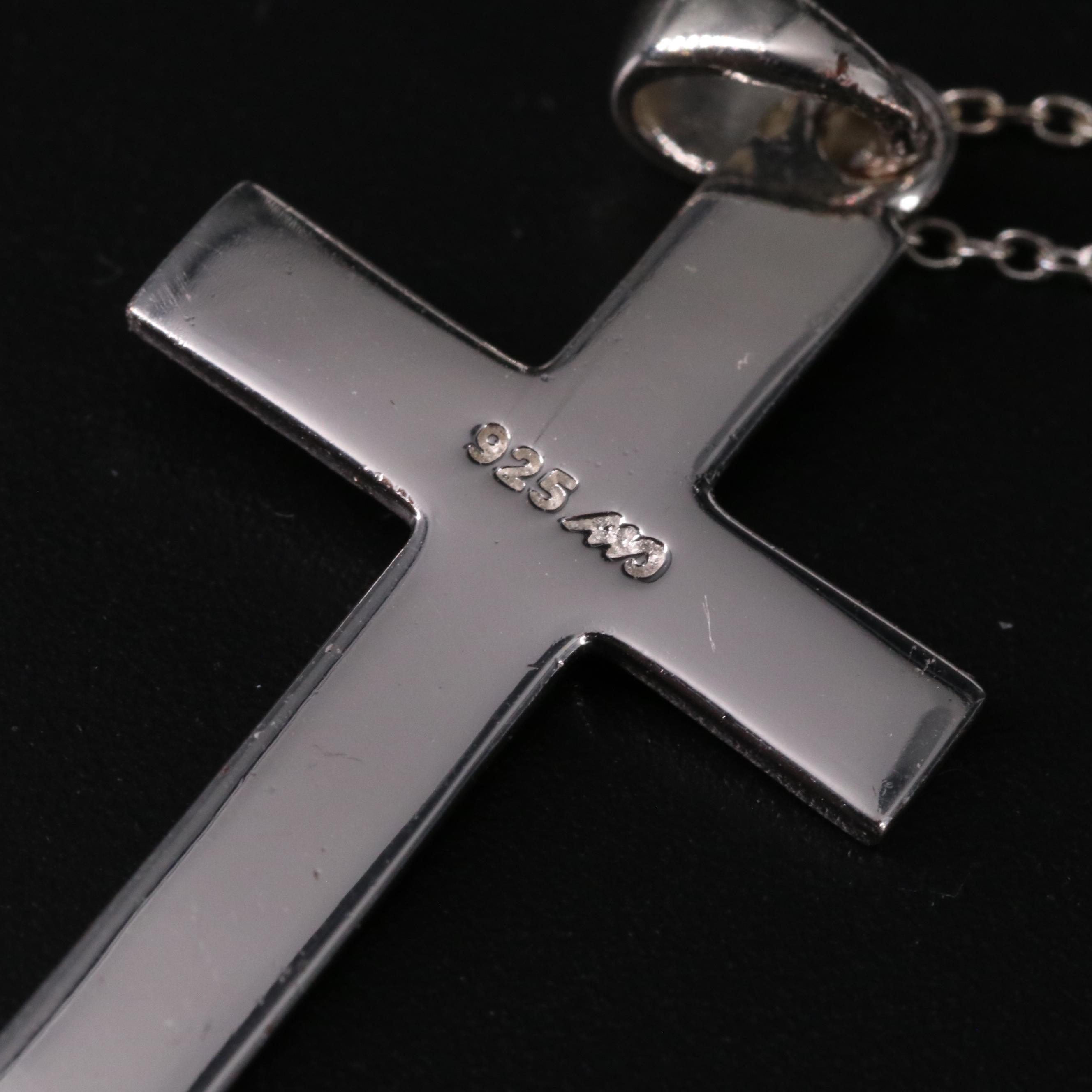 Sterling Cross Pendant Necklace