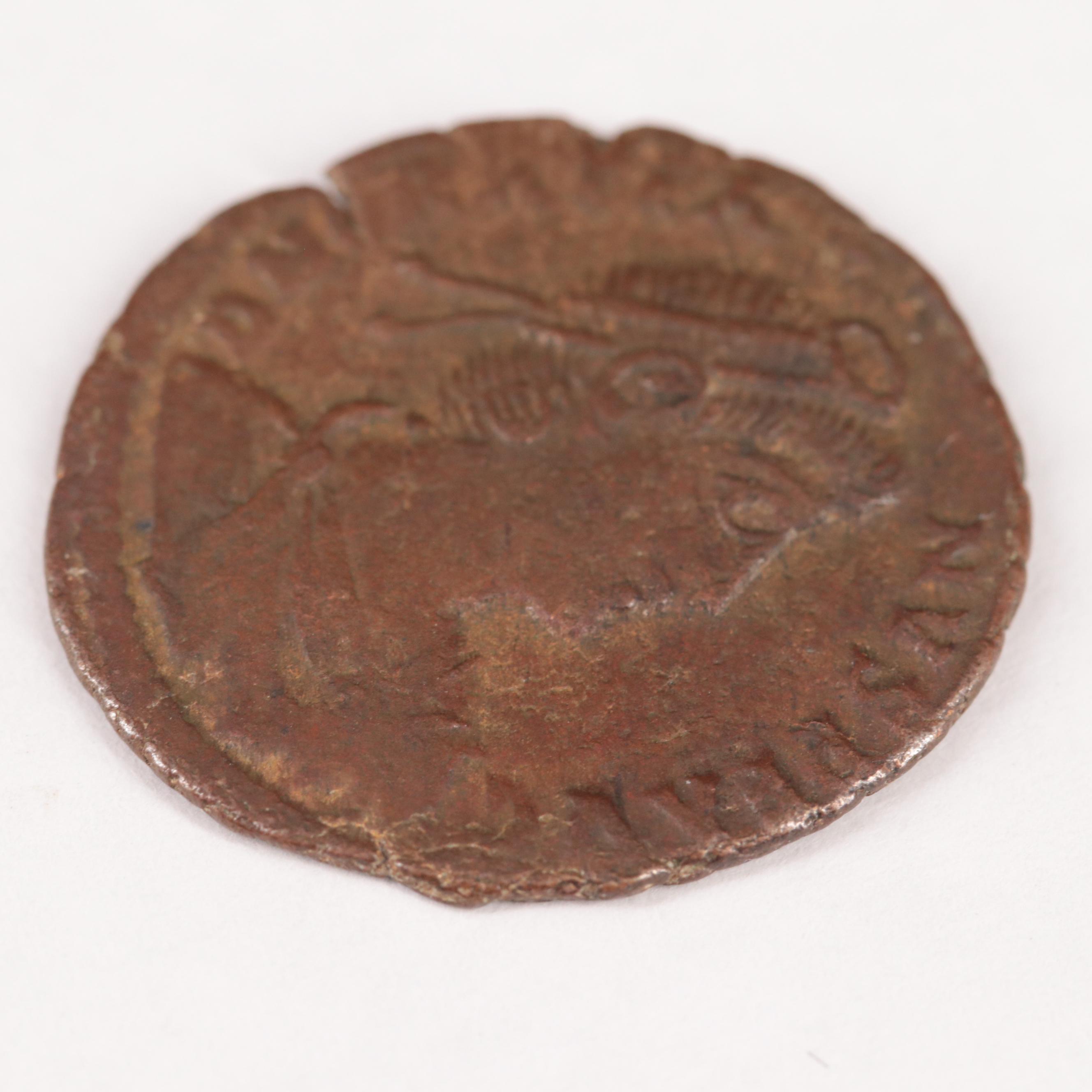 Ancient Roman Imperial Follis of Gratian, ca. 383 AD