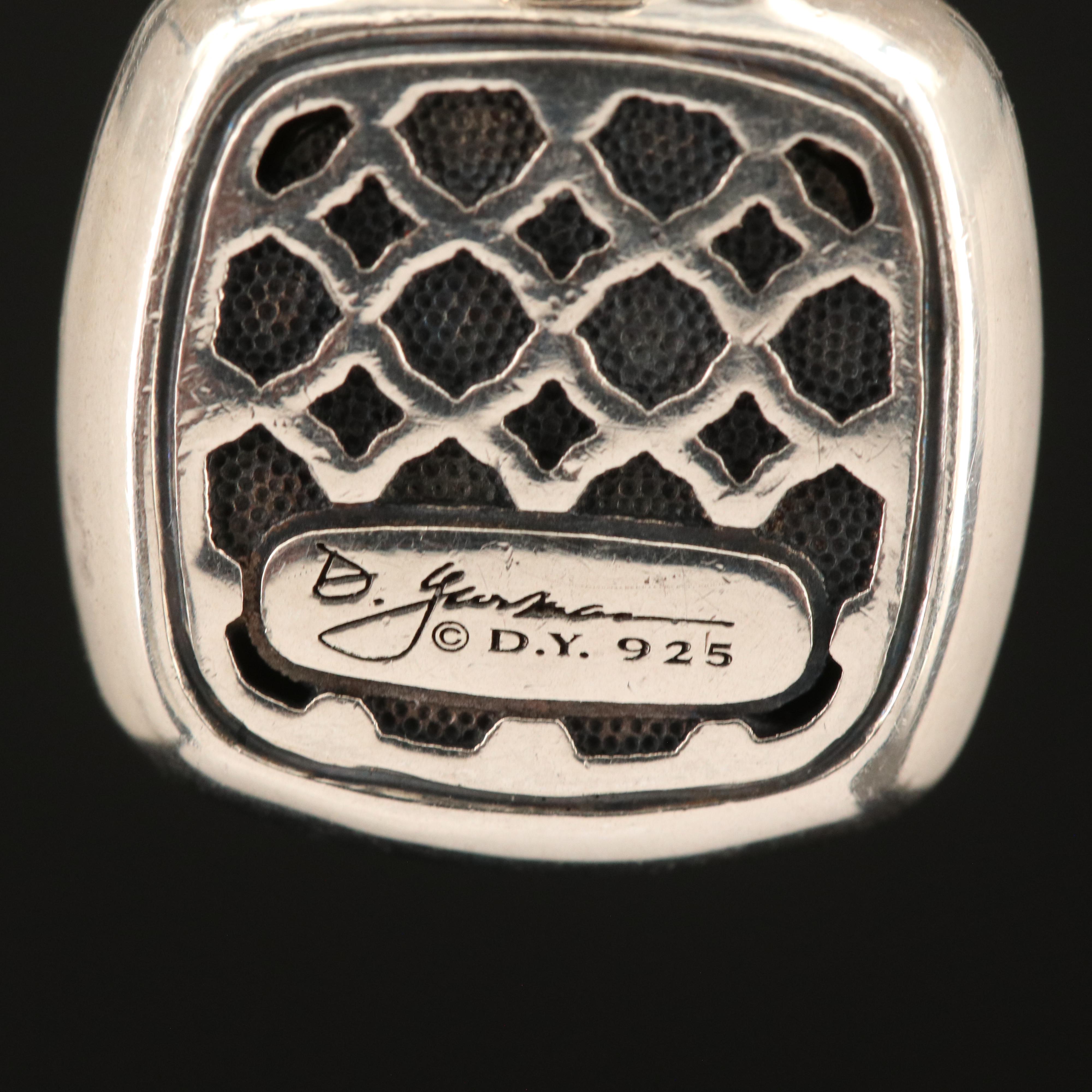 David Yurman "Albion" Sterling 1.00 CTW Diamond Enhancer Pendant