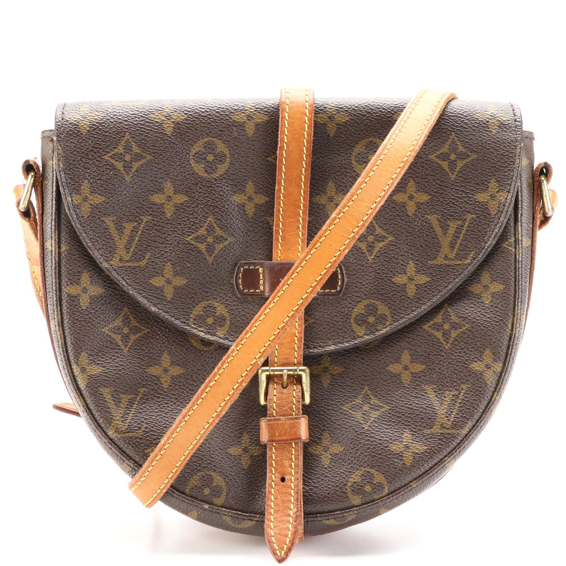 Louis Vuitton Chantilly PM Crossbody Bag in Monogram Canvas/Vachetta Leather