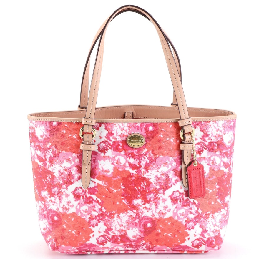 Coach Peyton Floral Coated Canvas Tote Bag