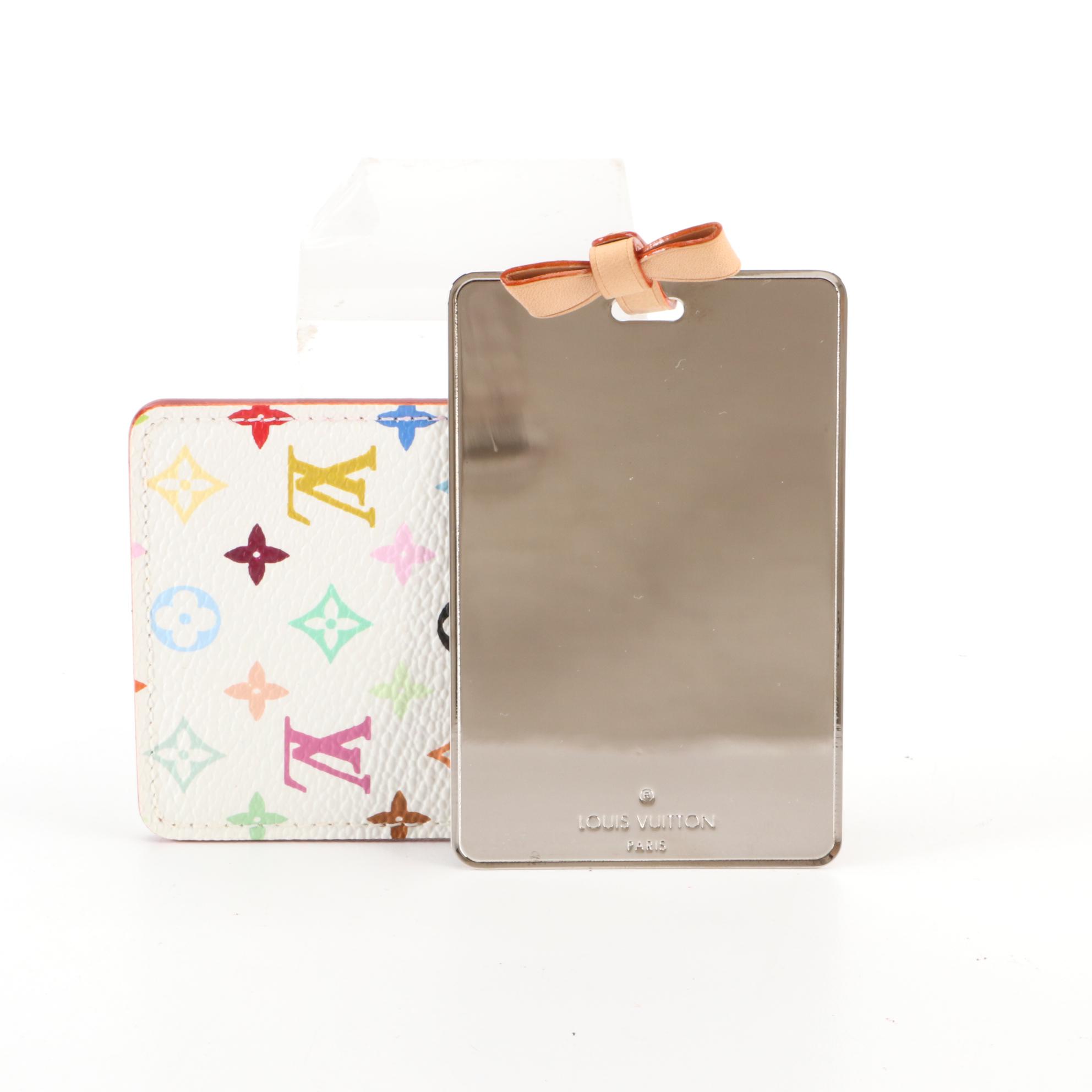 Louis Vuitton Compact Mirror and Case in White Multicolore Monogram