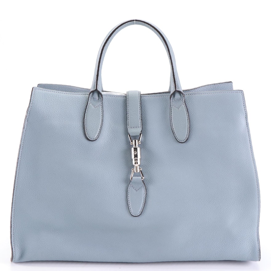 Gucci Medium Jackie Soft Tote in Full-Grained Leather