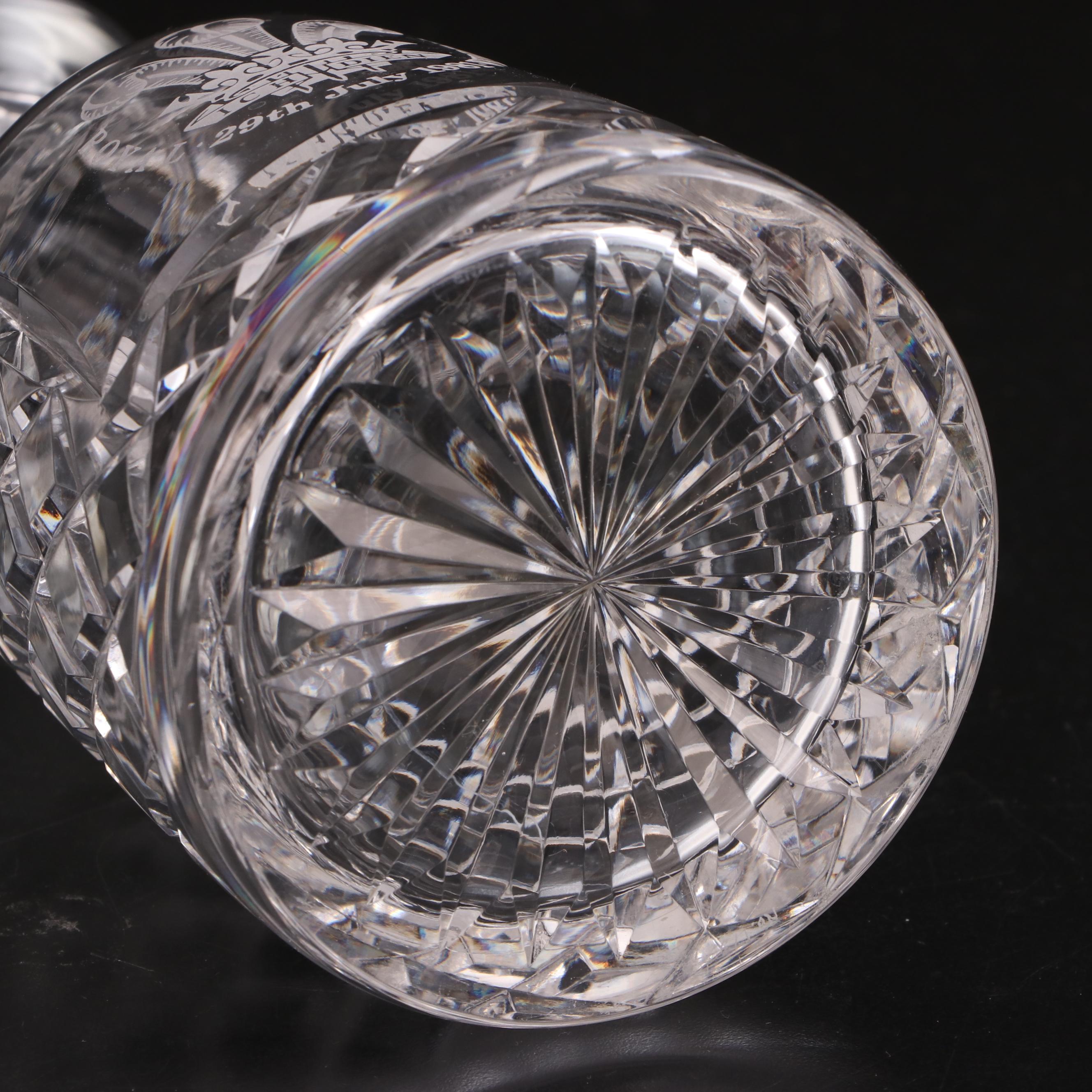 Stuart Crystal Royal Wedding Commemorative and Other Decanter and Biscuit Barrel