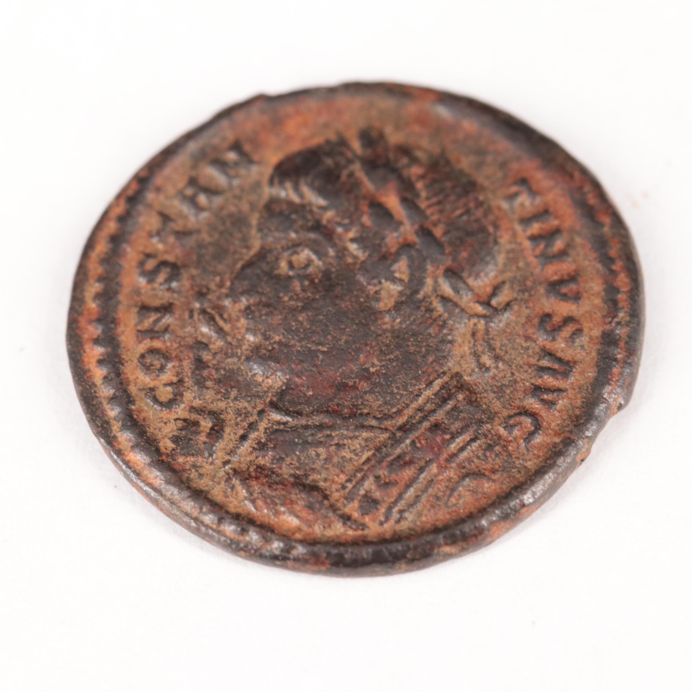 Ancient Roman Imperial Æ3 Coin of Constantine I, "The Great", ca. 307 AD